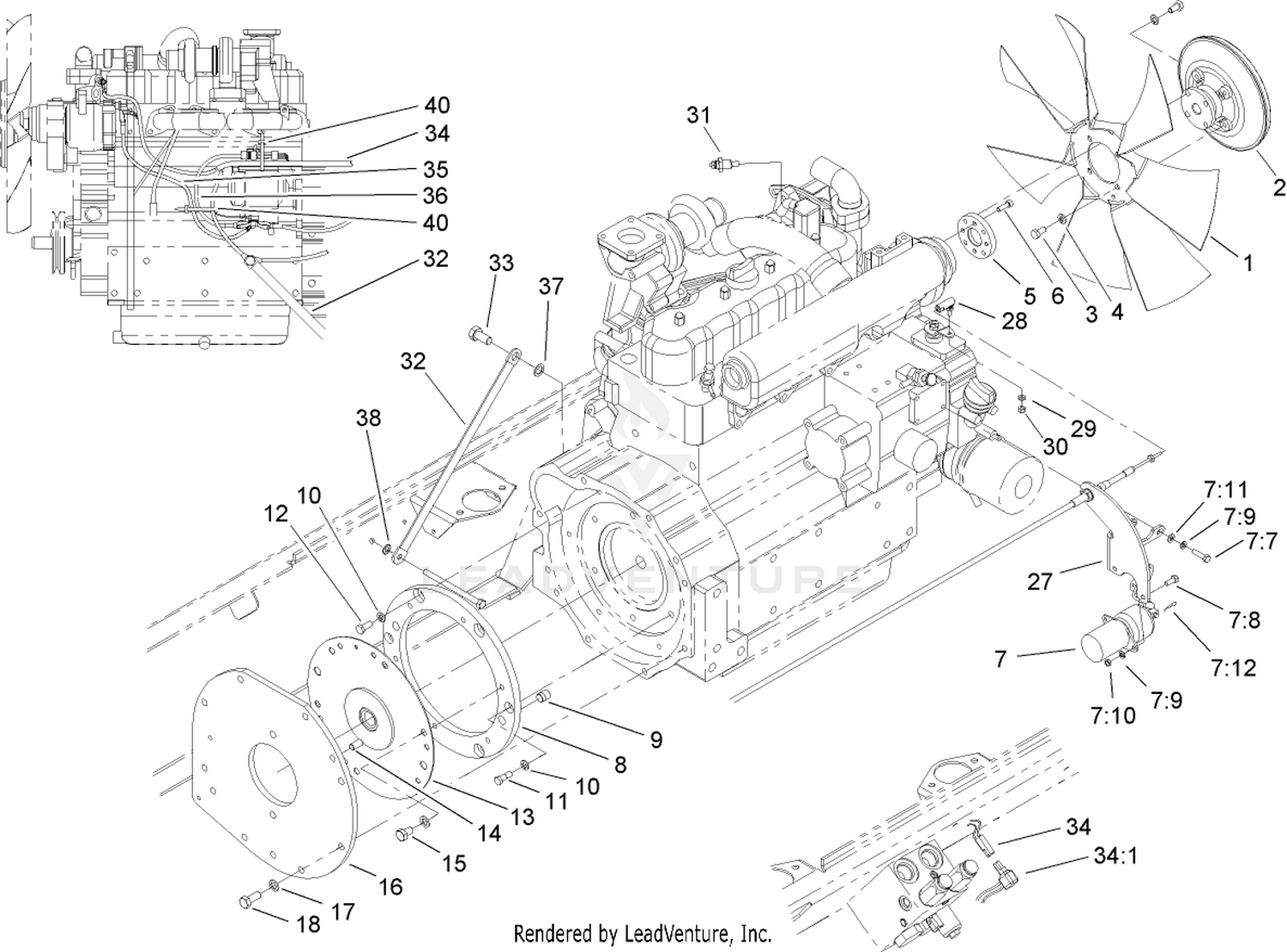 Fan Drive and Flywheel Assembly