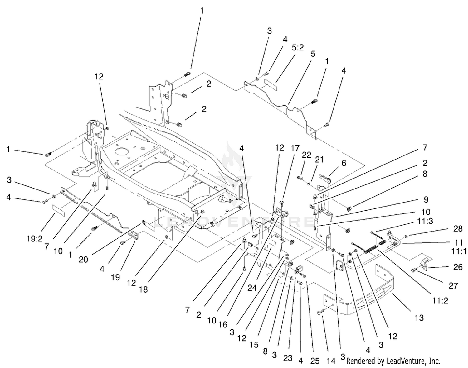 Bumper  Hood Support Assembly