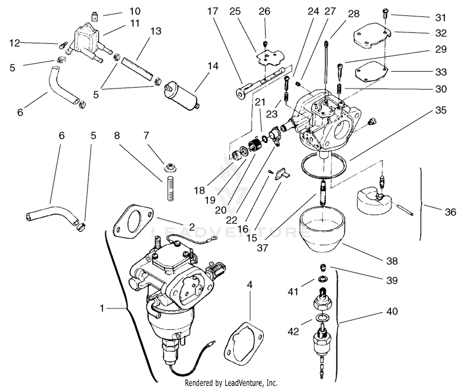 Fuel System Assembly Kohler Cv18s-Ps-61528 And Cv18s-Ps-61529