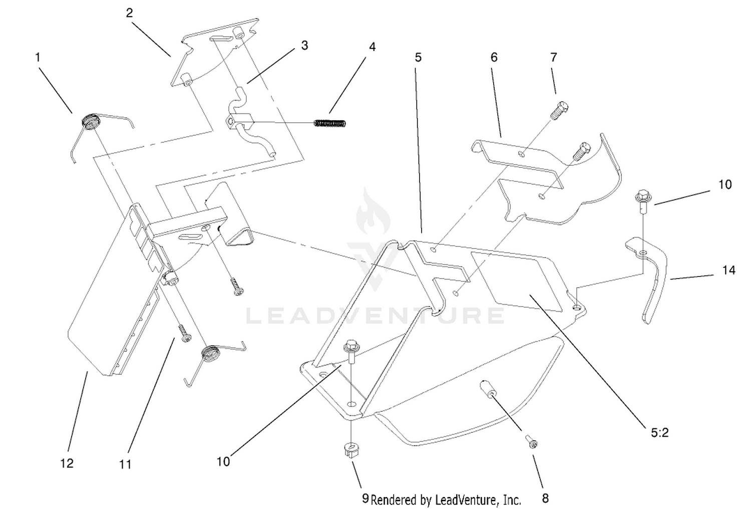 Rear Bagger Discharge Chute Assembly