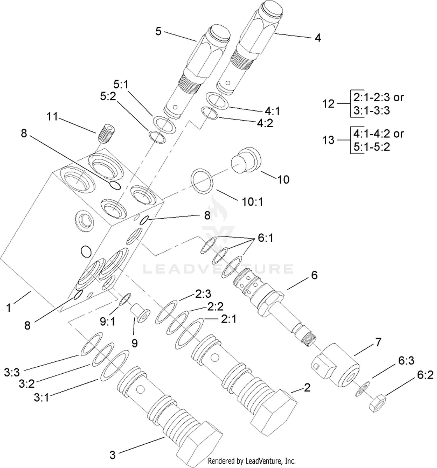 Power-Take-Off Manifold Assembly No. 100-3055