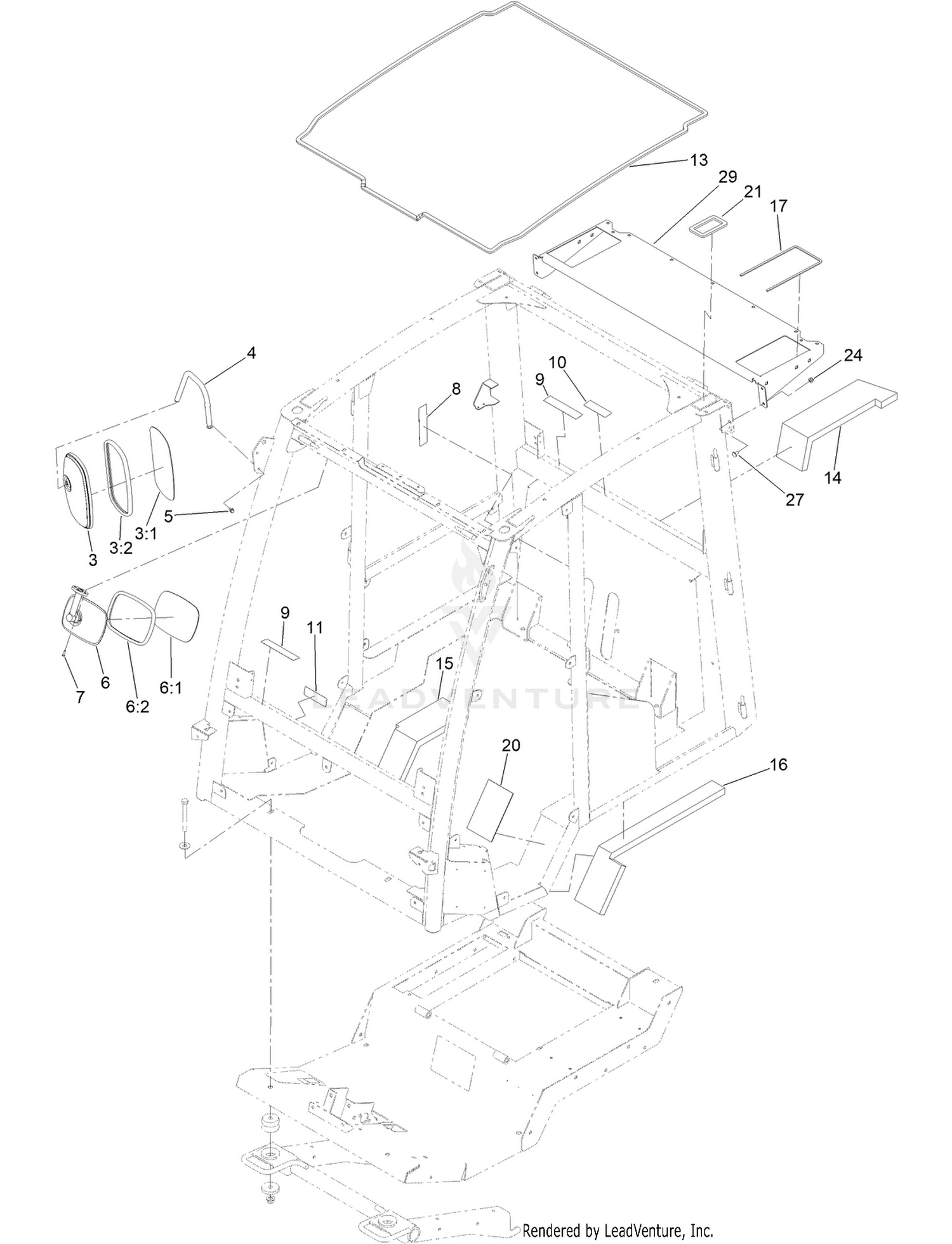 Frame, Mount and Seal Assembly