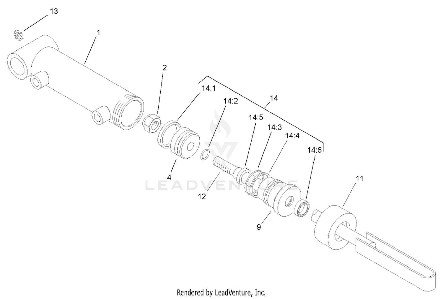 Hydraulic Cylinder Assembly No. 99-2550