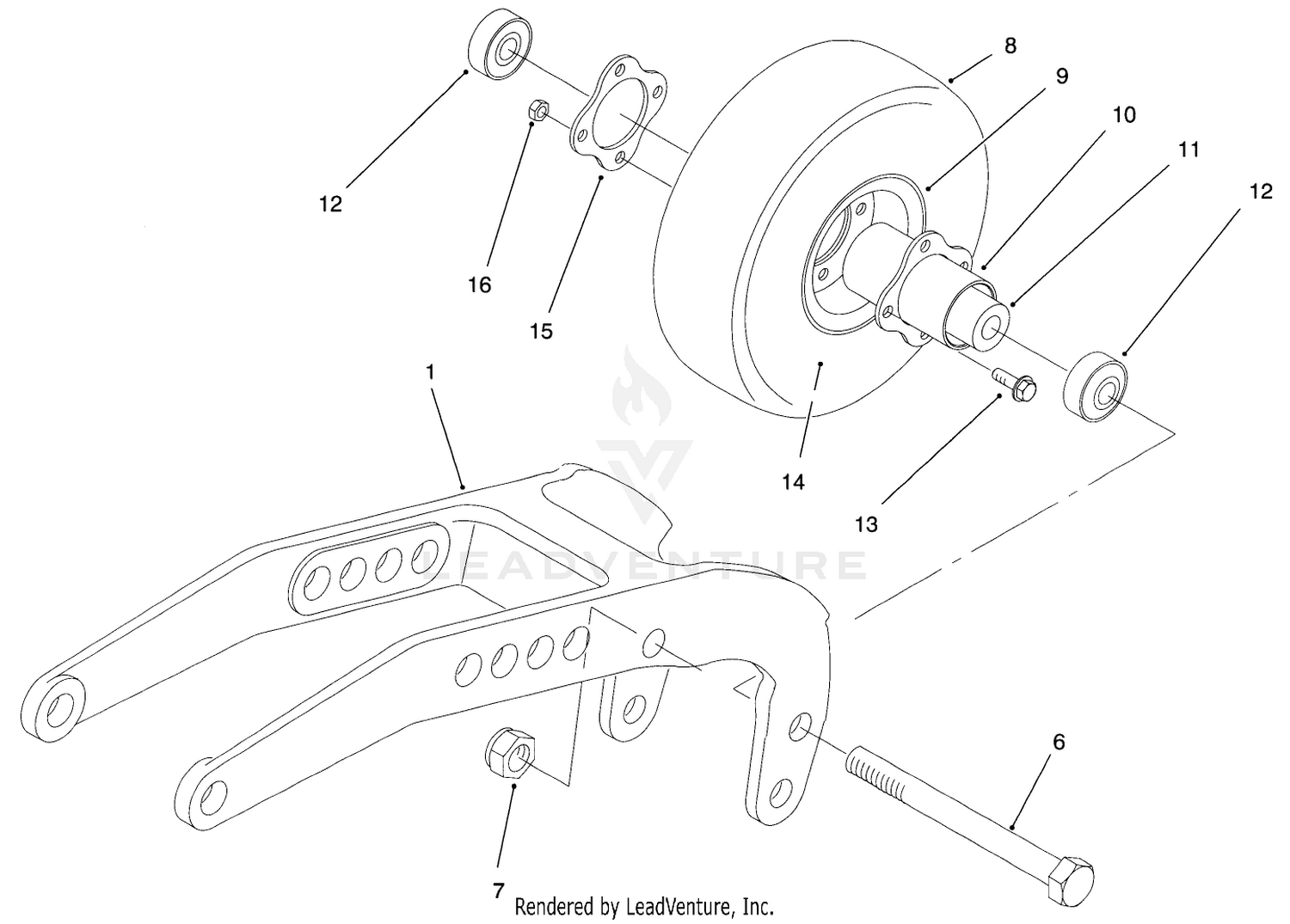 Rear Pivot Arm Assembly