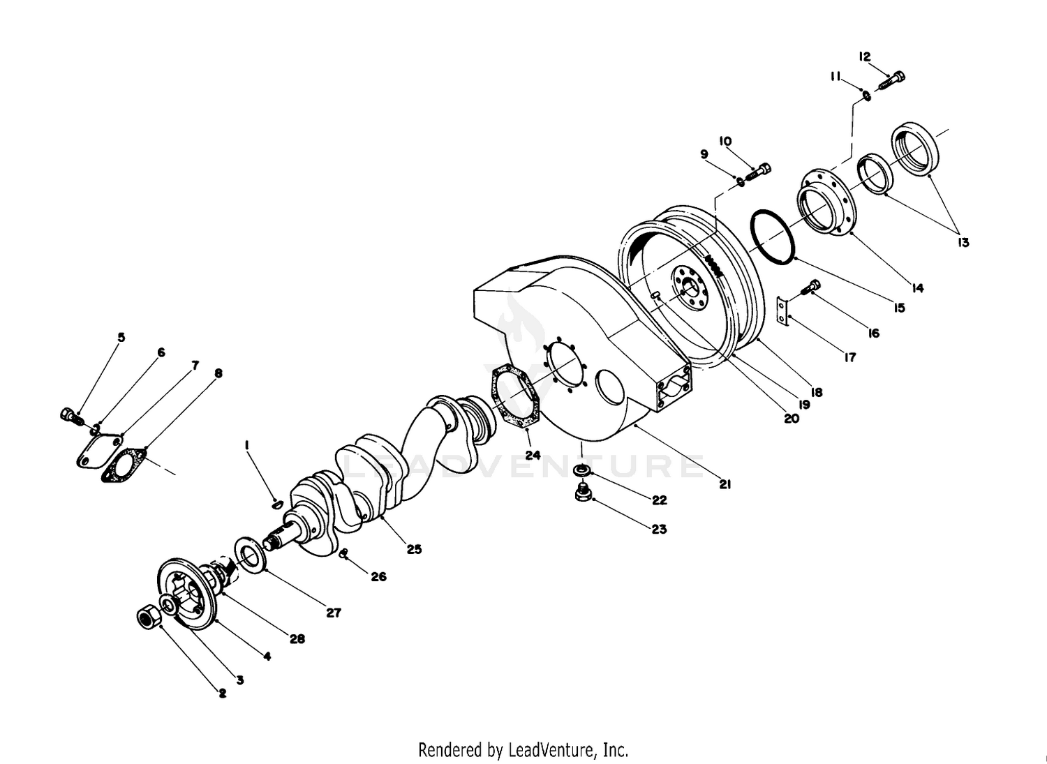 Crankshaft  Flywheel Housing Components