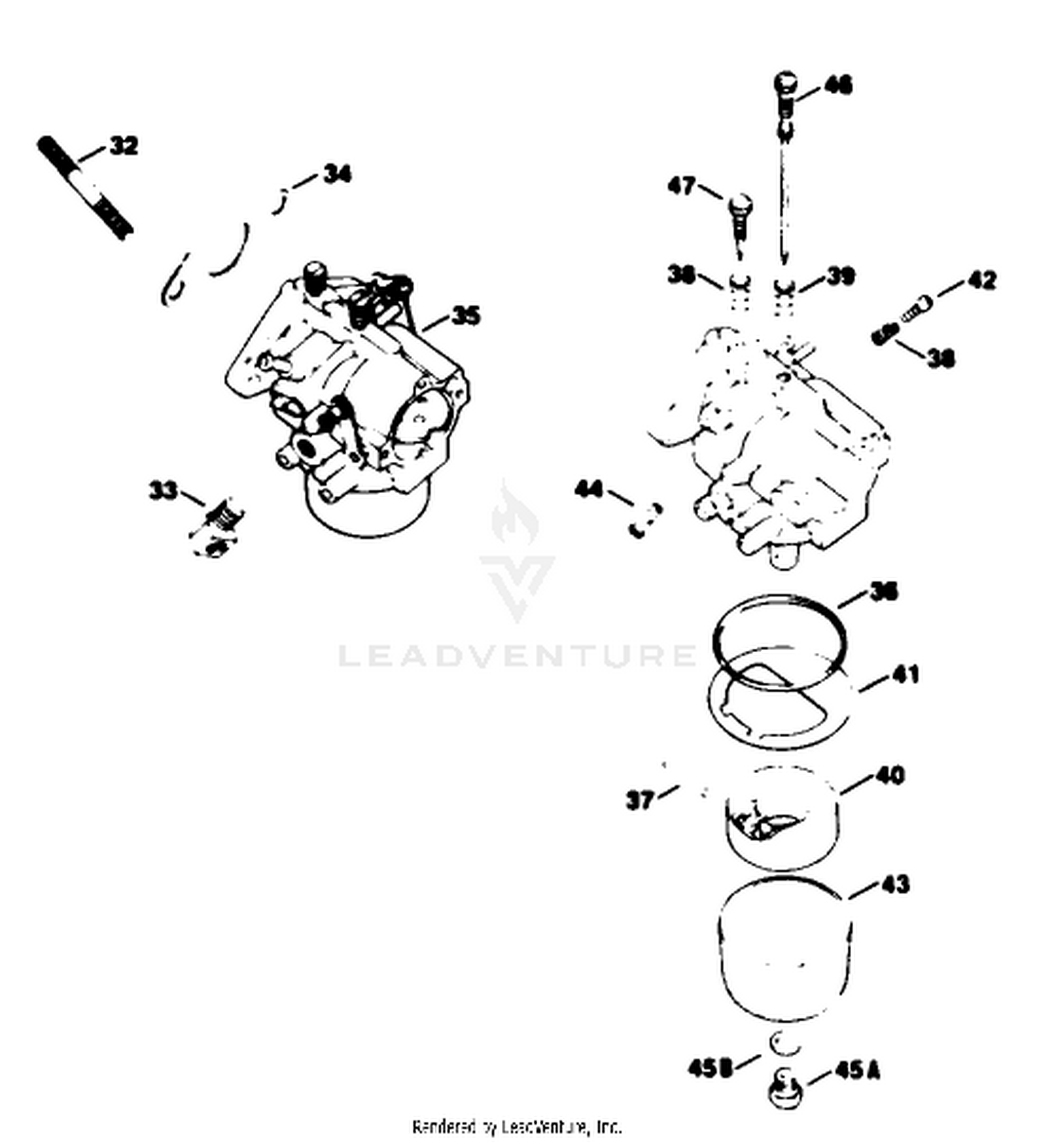 Carburetor-Engine Model No. K582qs Type No. Ps-36315