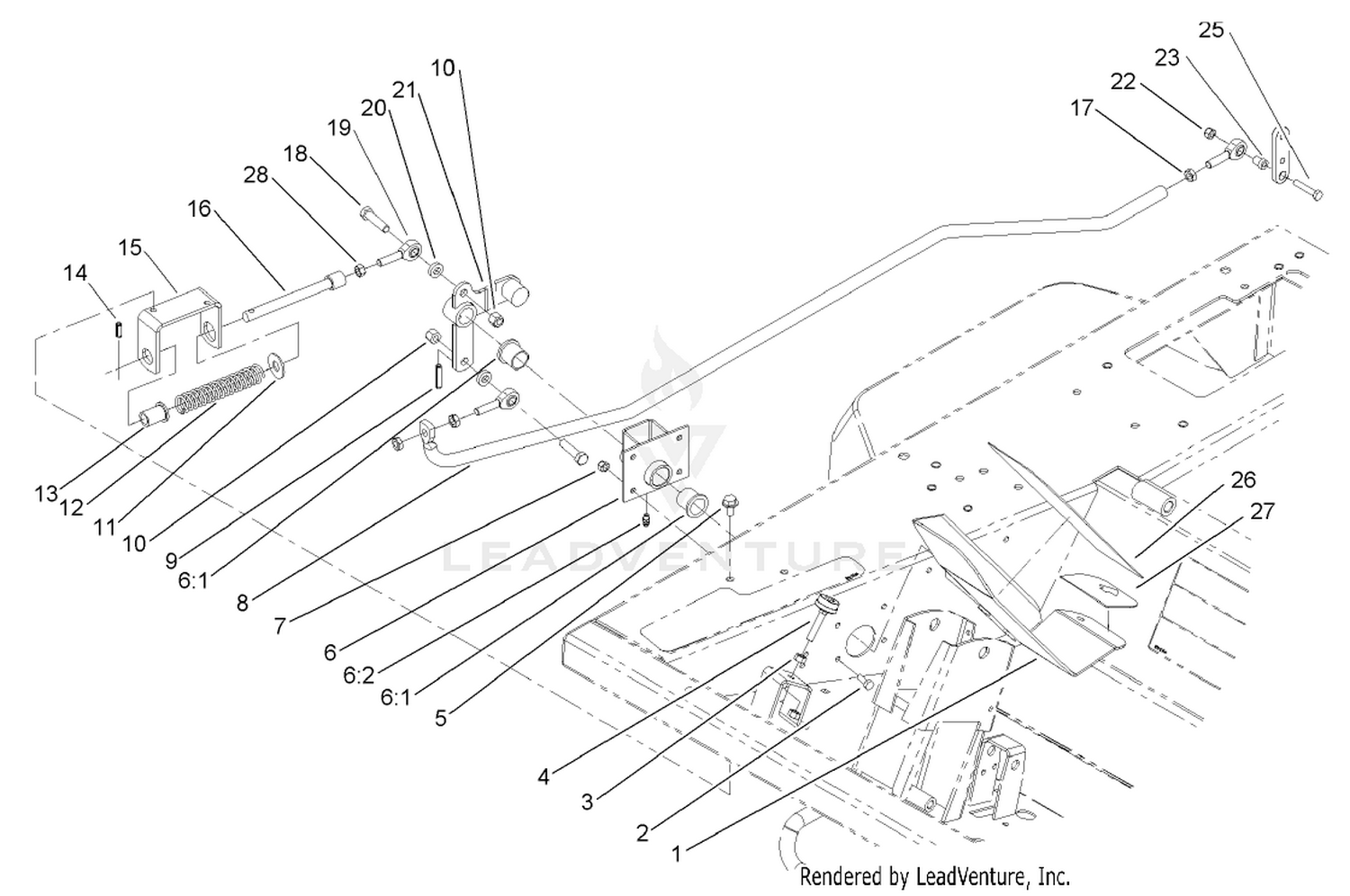 Traction Pedal and Linkage Assembly