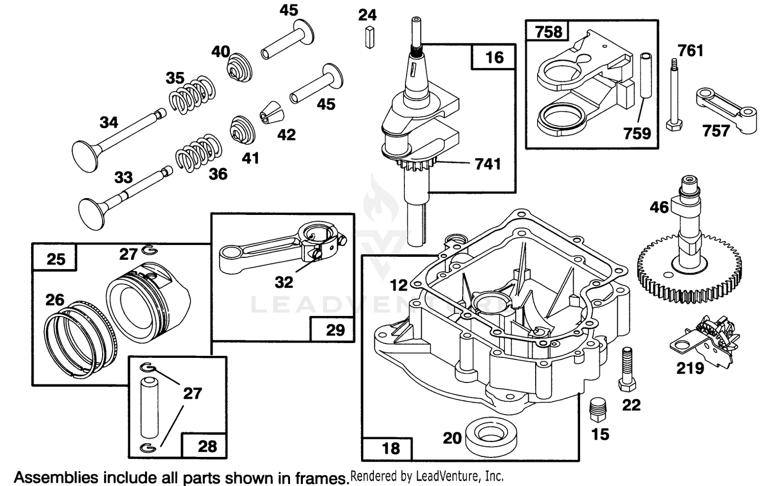 Engine Briggs  Stratton Model 283707-0160-01 2