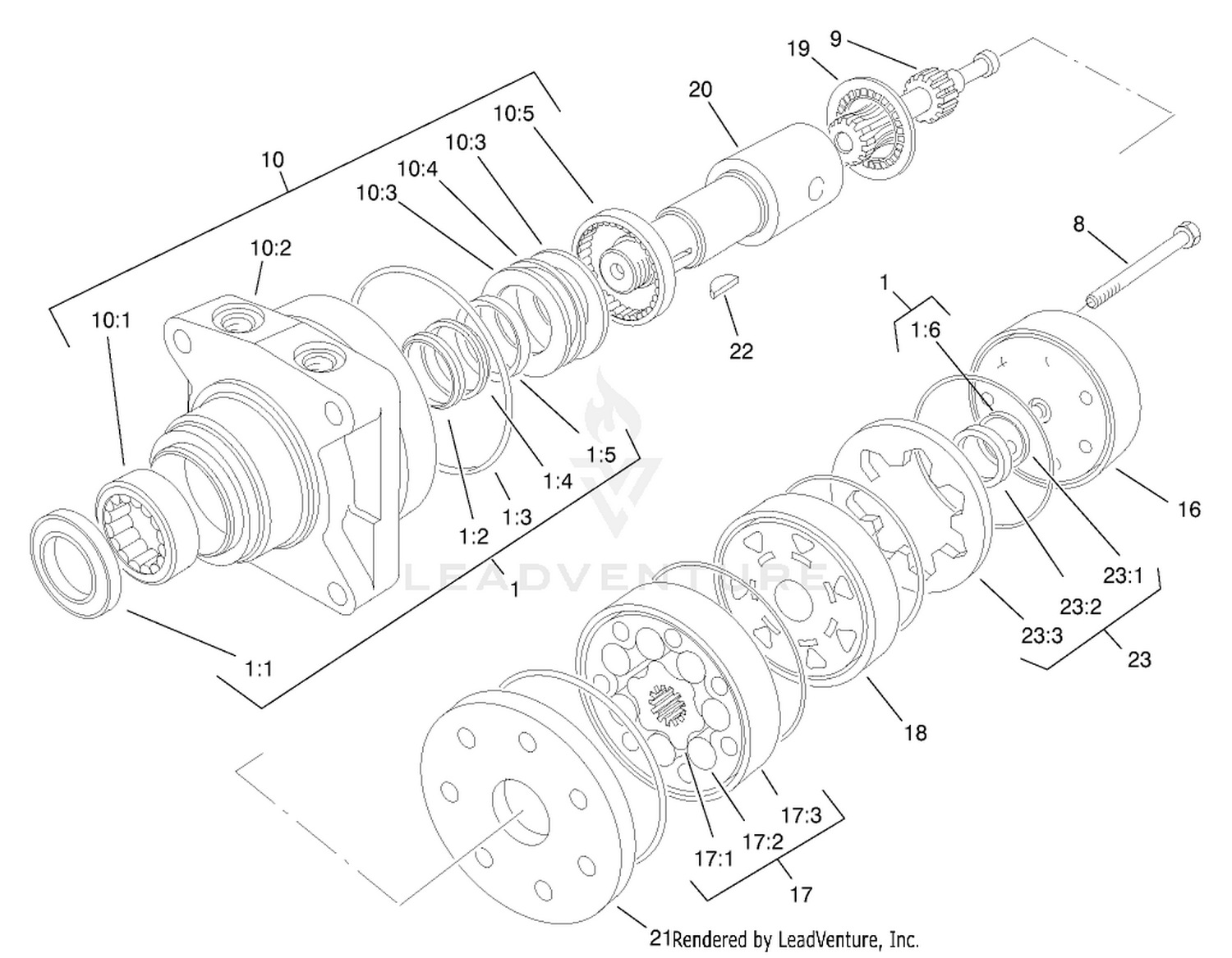 Hydraulic Motor Assembly No. 75-9990