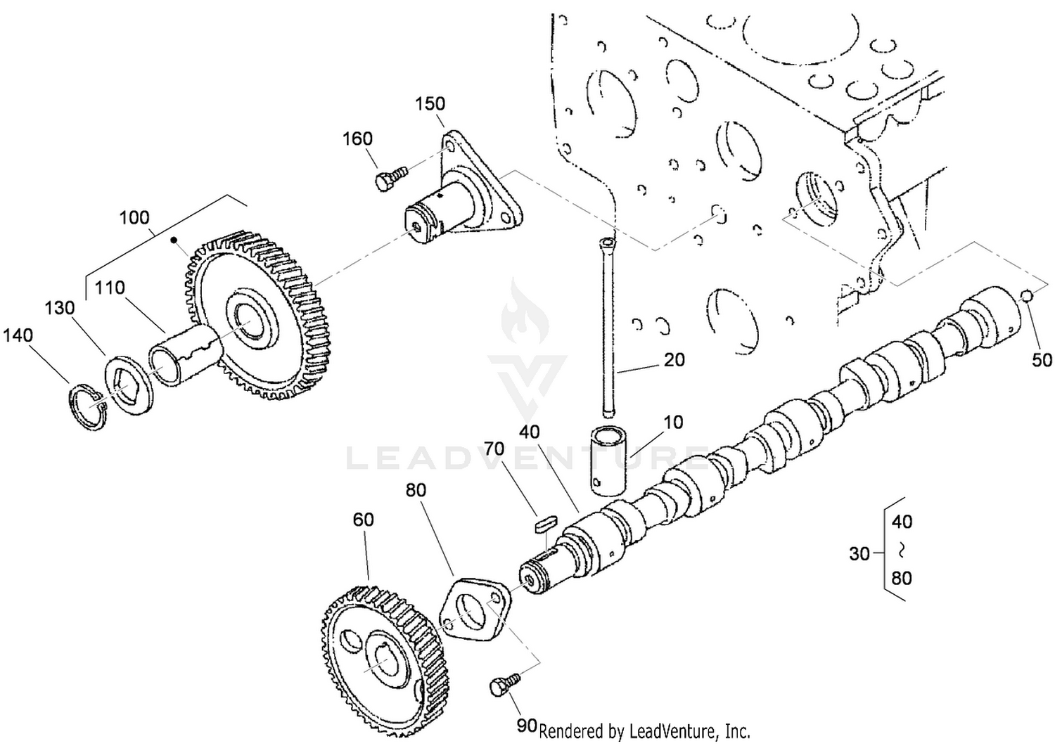 Cam Shaft and Idle Gear Assembly