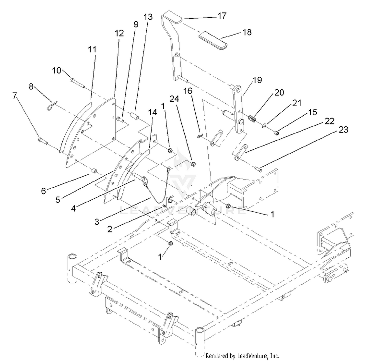 Height-of-Cut Handle and Plate Assembly