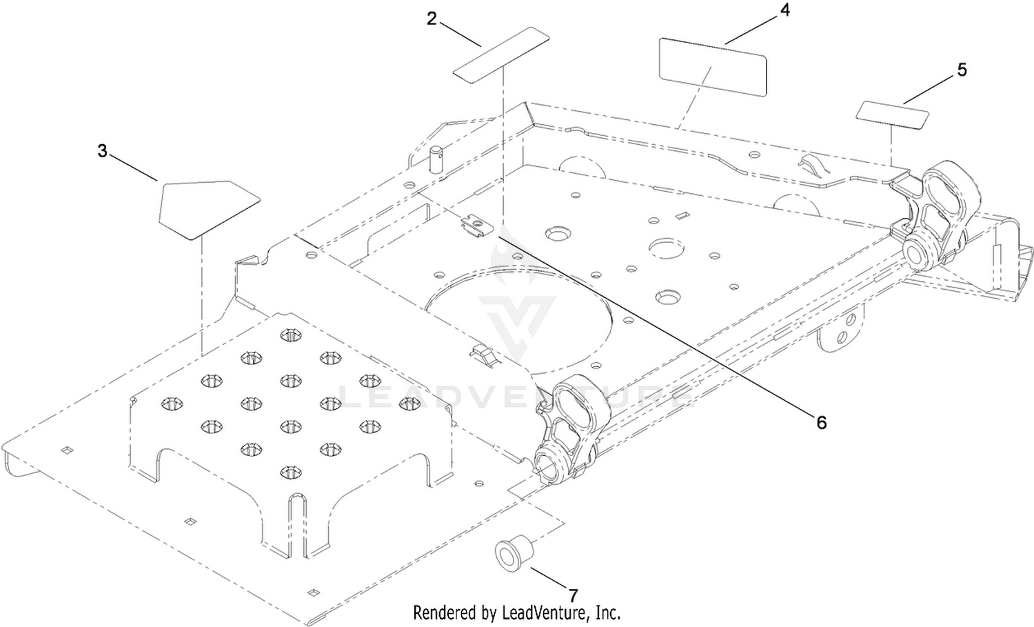 Left Front Deck and Decal Assembly No. 110-5917