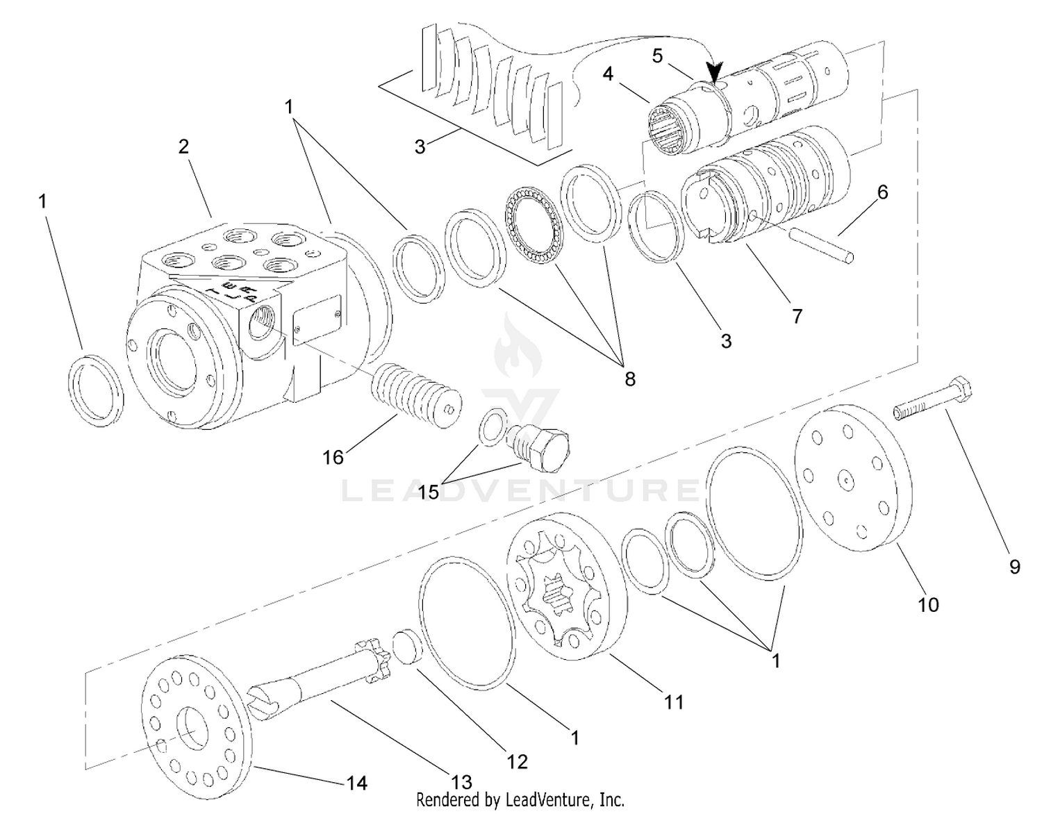 Steering Control Valve Assembly No. 105-0424