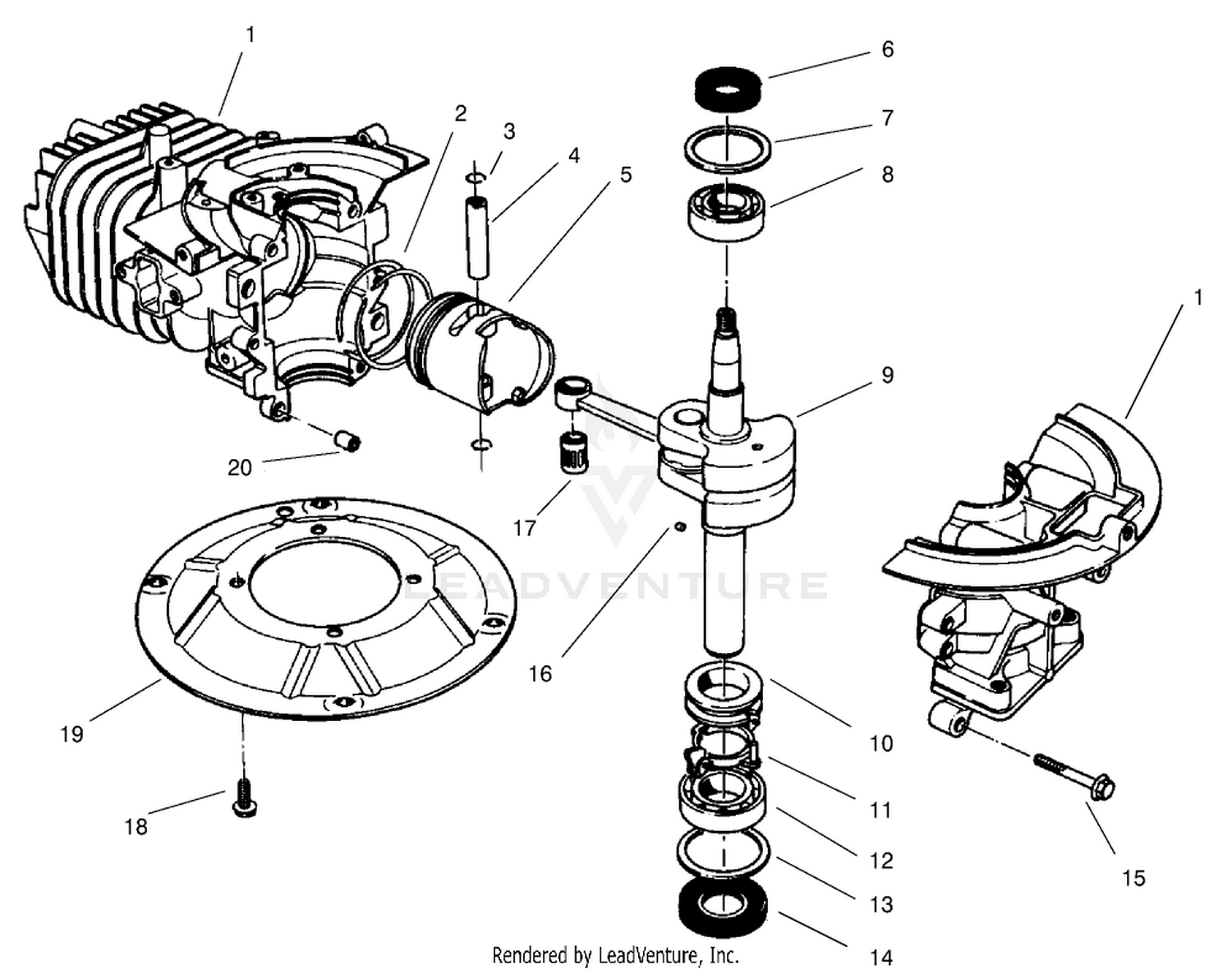 Crankshaft Assembly (model No. 47pt7-7)