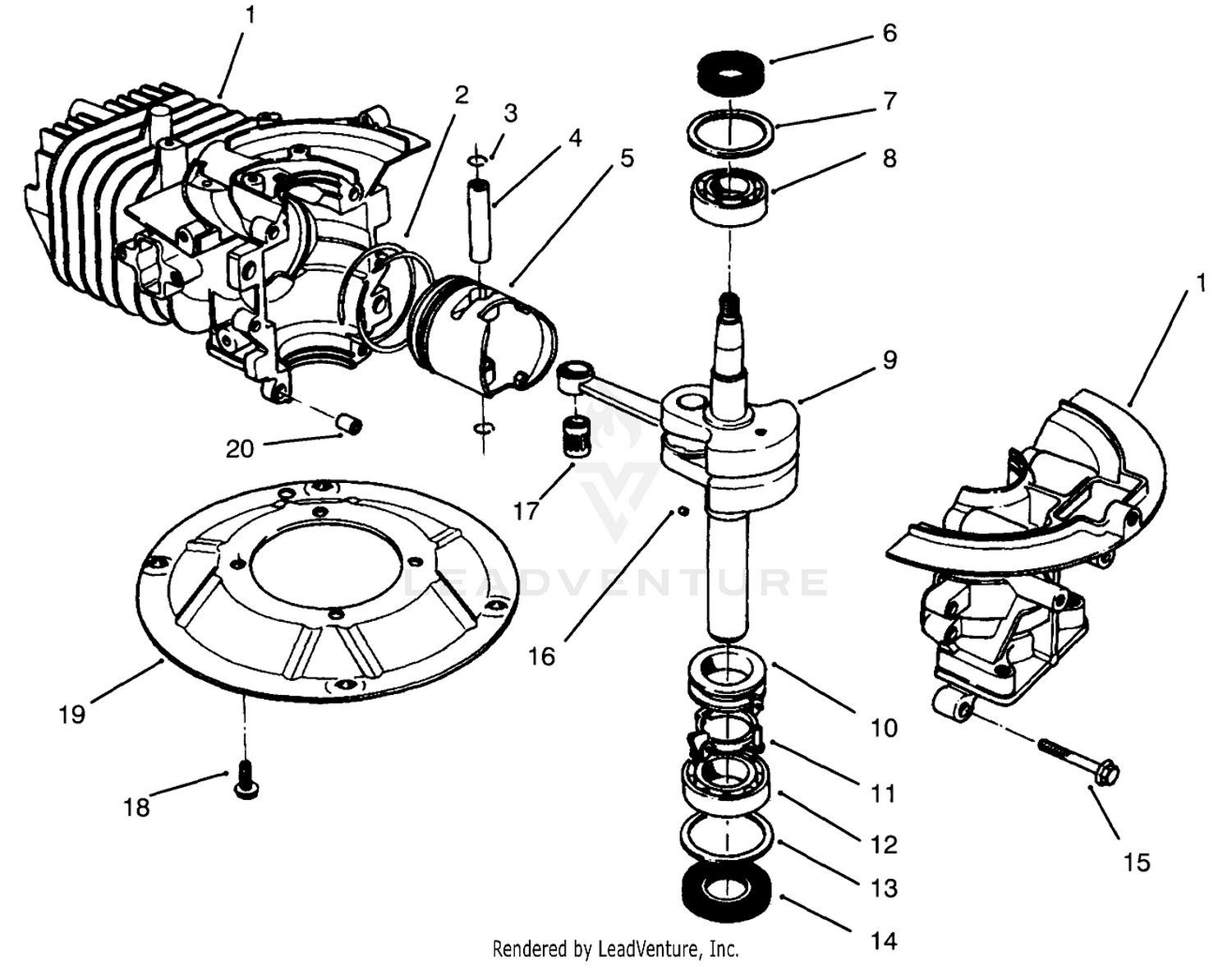 Crankshaft Assembly (model No. 47pp3-3)