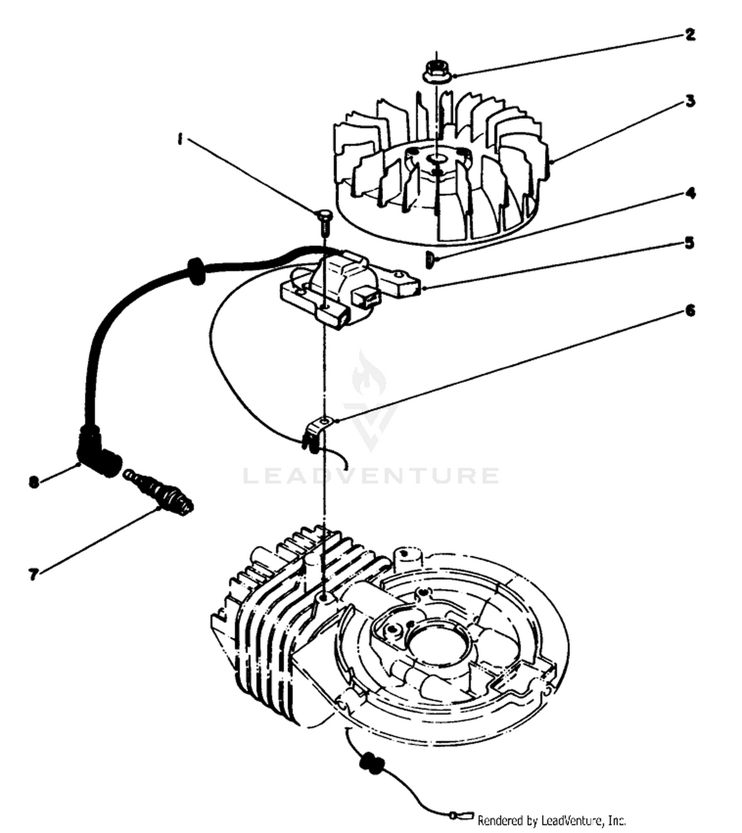 Flywheel  Magneto Assembly (engine Model No. 47pj8)