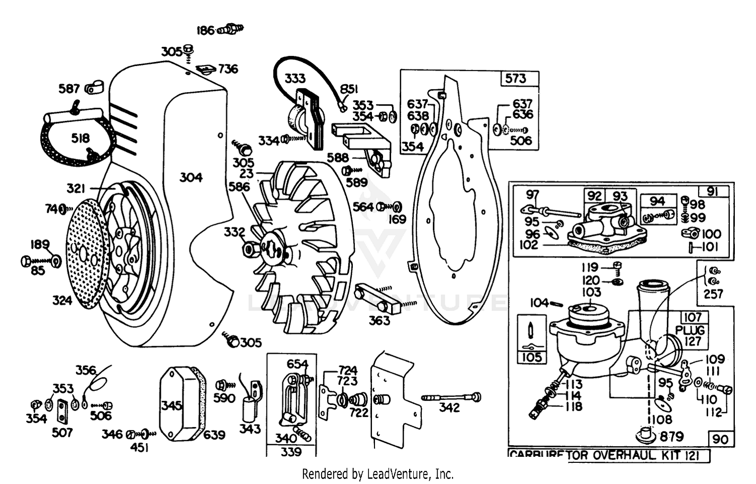 Engine Briggs  Stratton Model No. 326437-0262-01