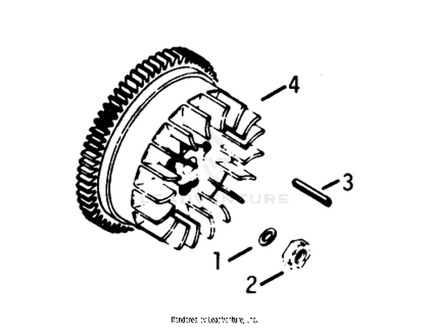 Flywheel Engine Kohler Model No. K321s Spec. No. 60399