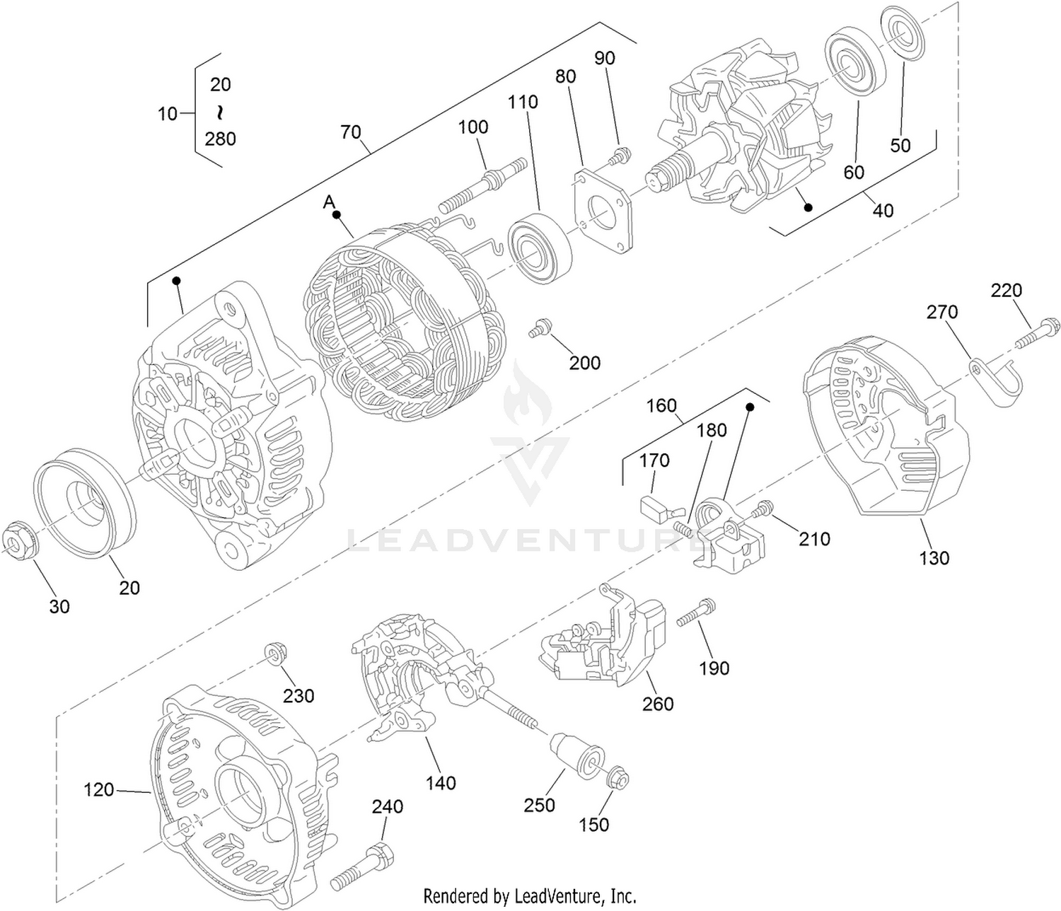 Alternator Components Assembly