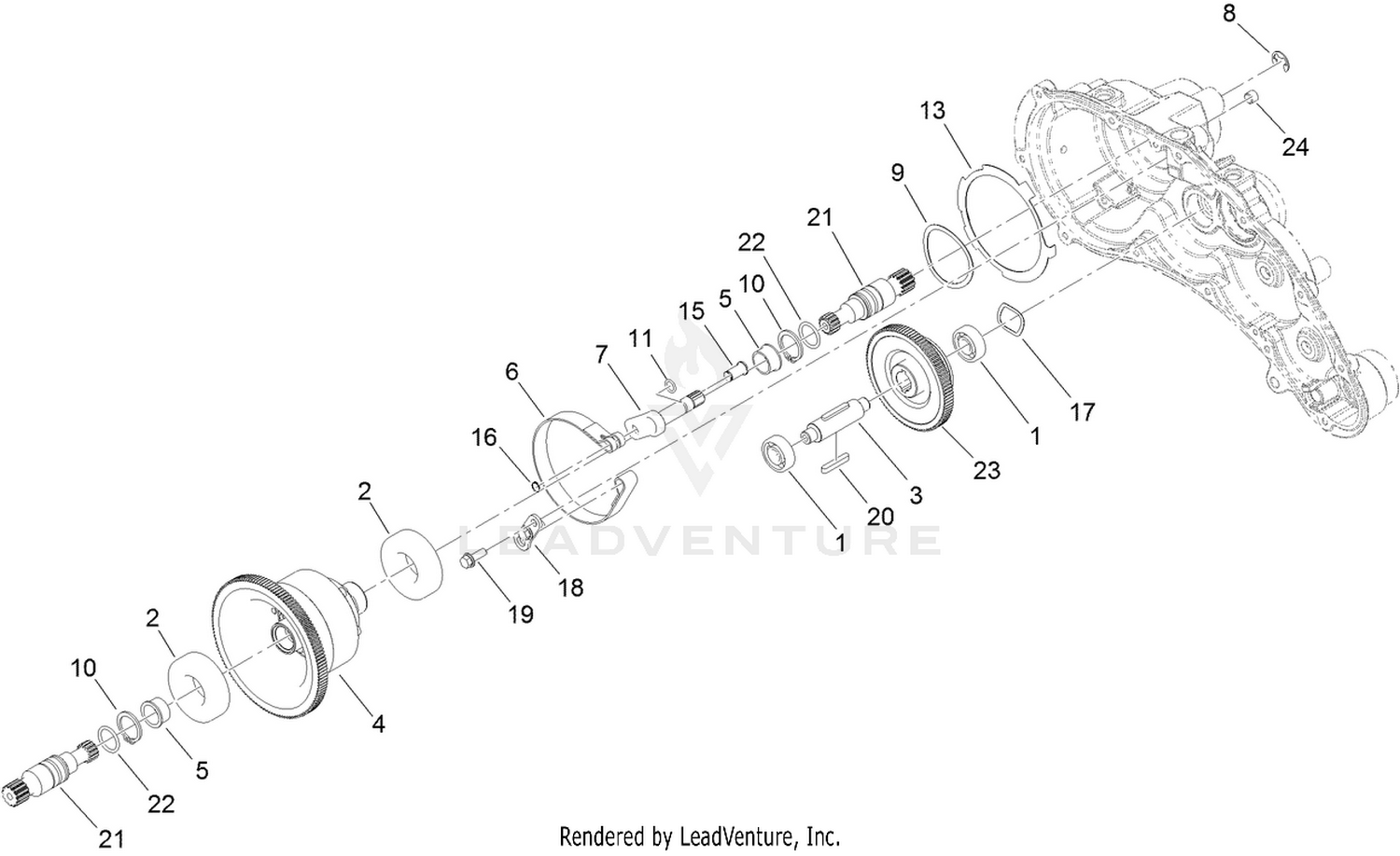 Transmission Assembly No. 140-9327  Traction Drive Assembly
