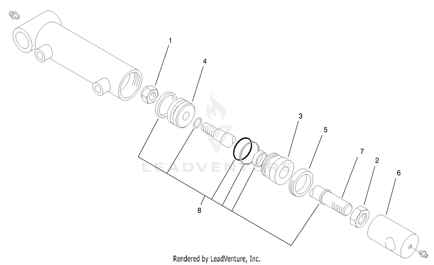 Hydraulic Cylinder Assembly No. 95-8978