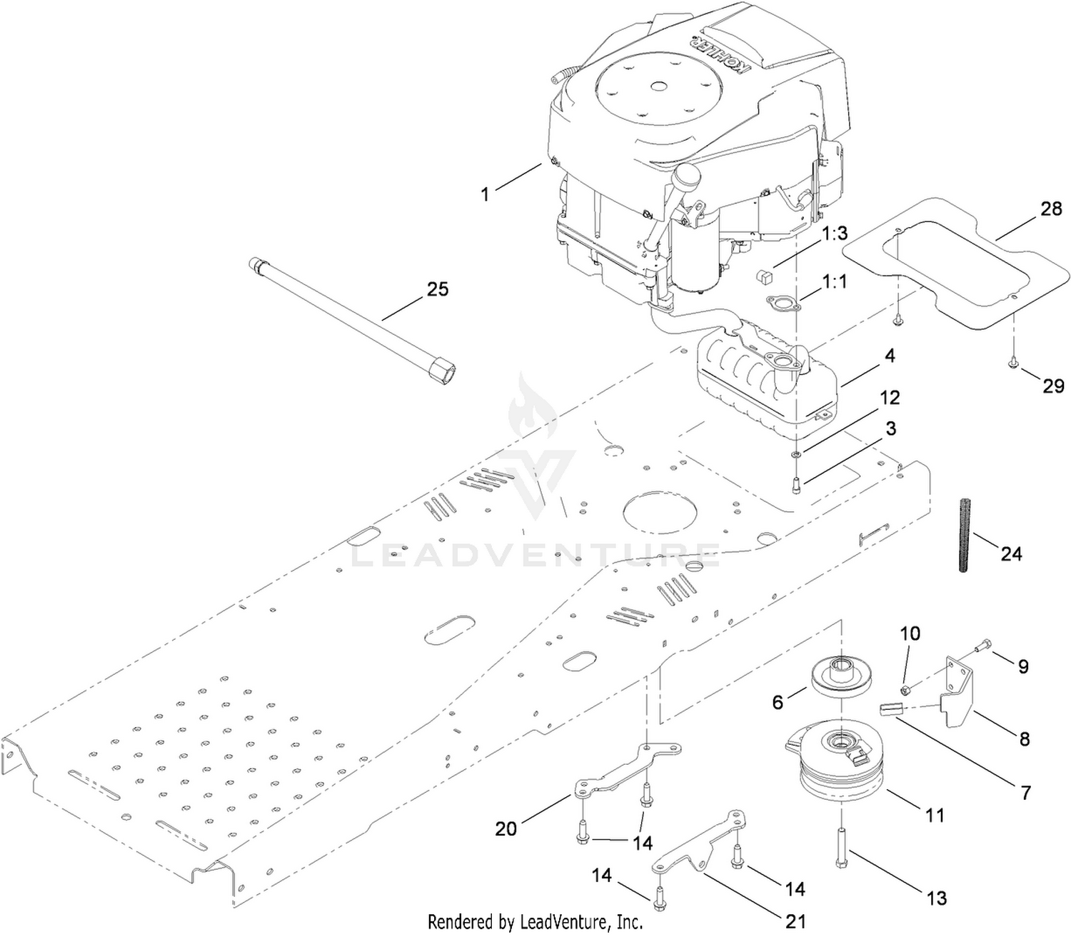 Engine and Clutch Assembly