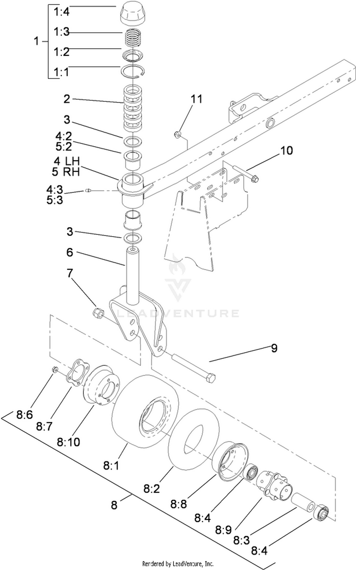 Caster Arm Assembly