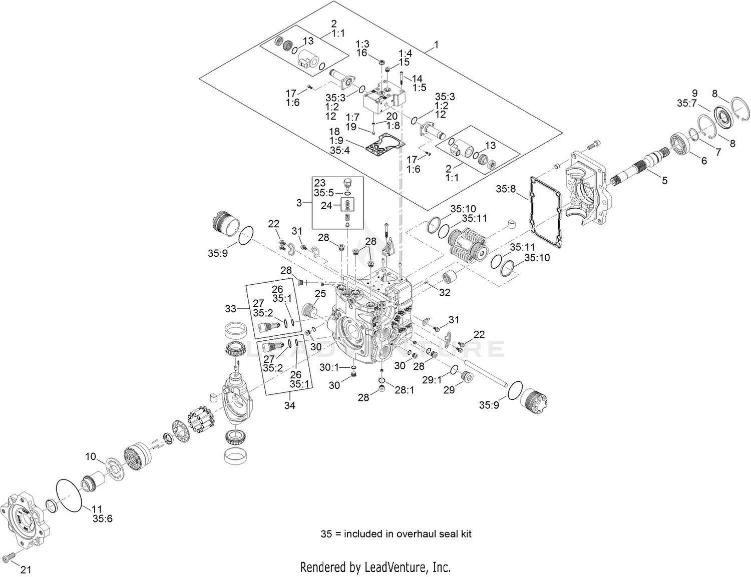Hydraulic Pump Assembly No. 132-6100