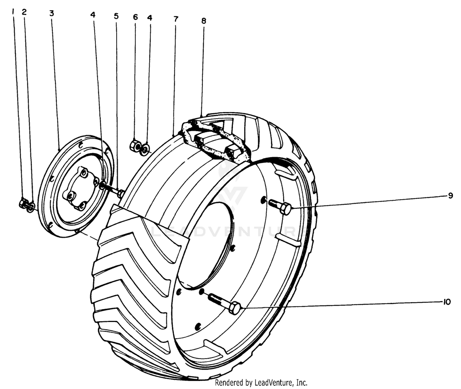 16" Semi-Pneumatic Wheel Kit No. 01304 (opt.)