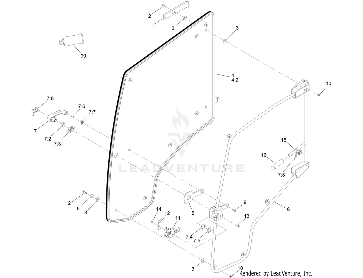 RH Door Assembly No. 140-6555
