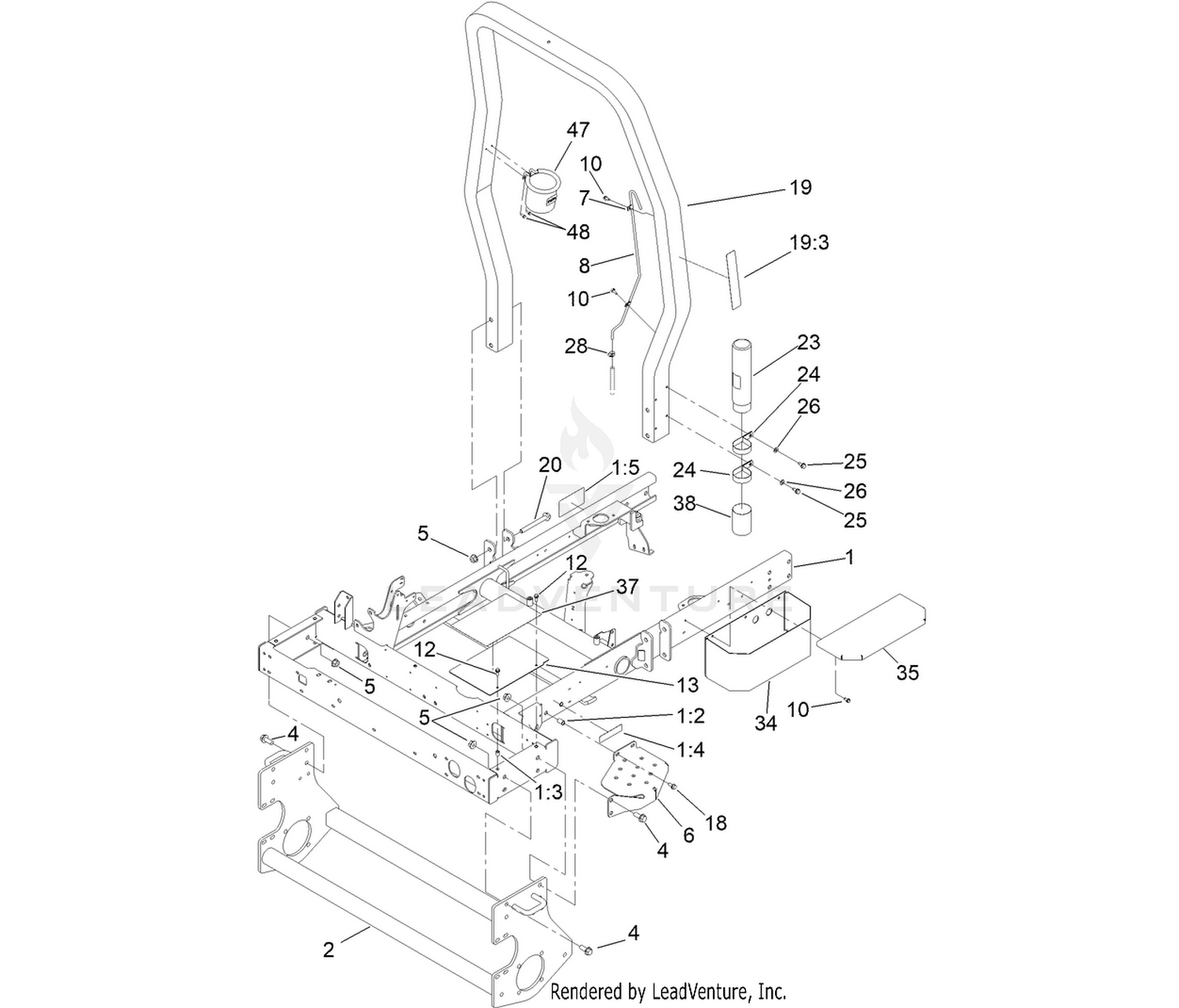 Frame and Roll-Over Protection System Assembly