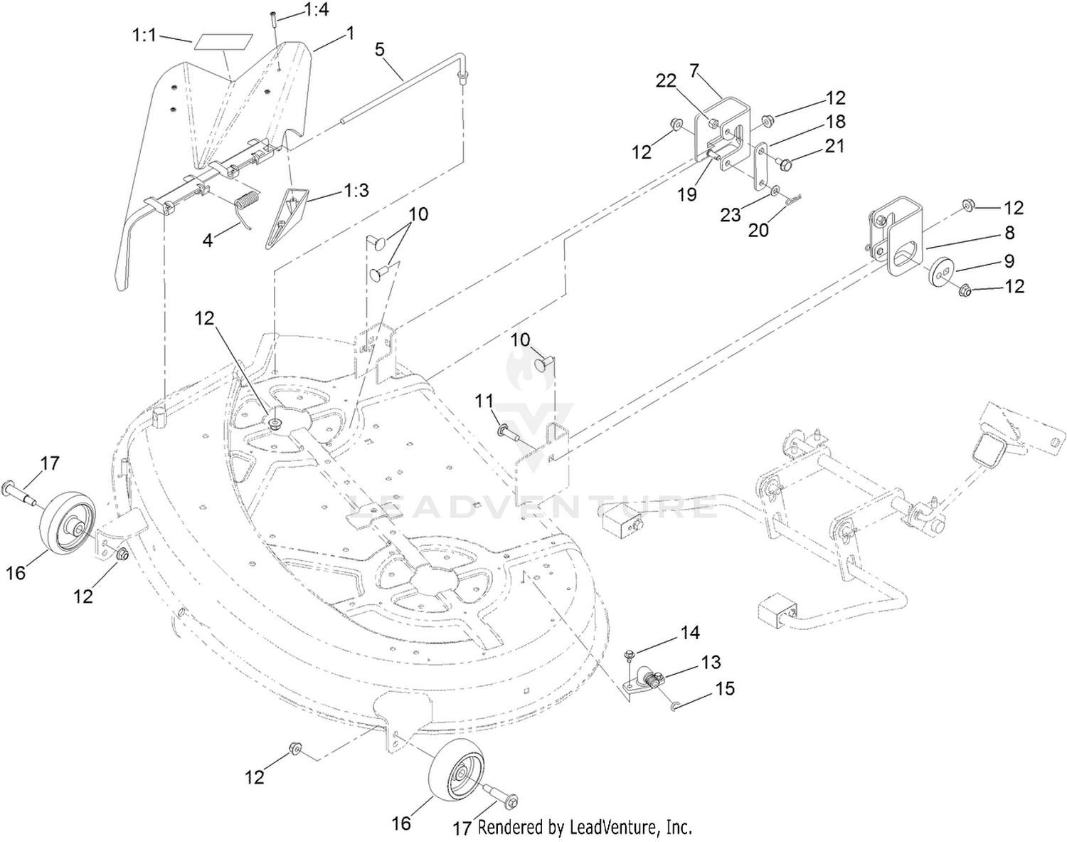 Deflector and Hanger Assembly