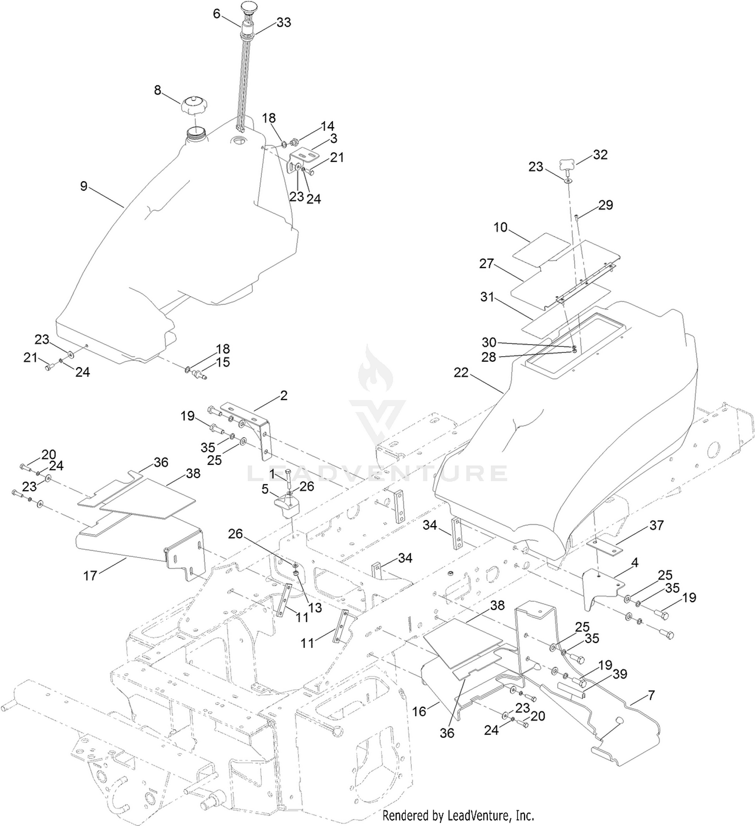 Fuel Tank and Storage Pod Assembly