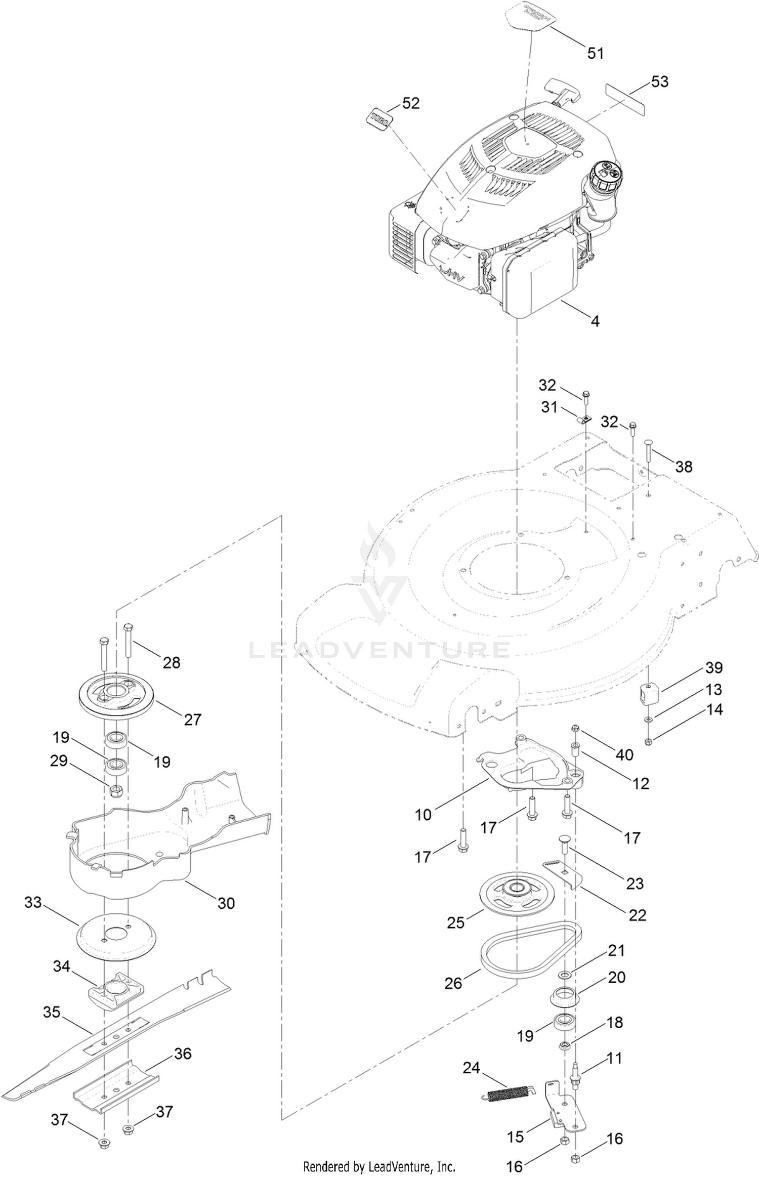 Engine and Blade Assembly