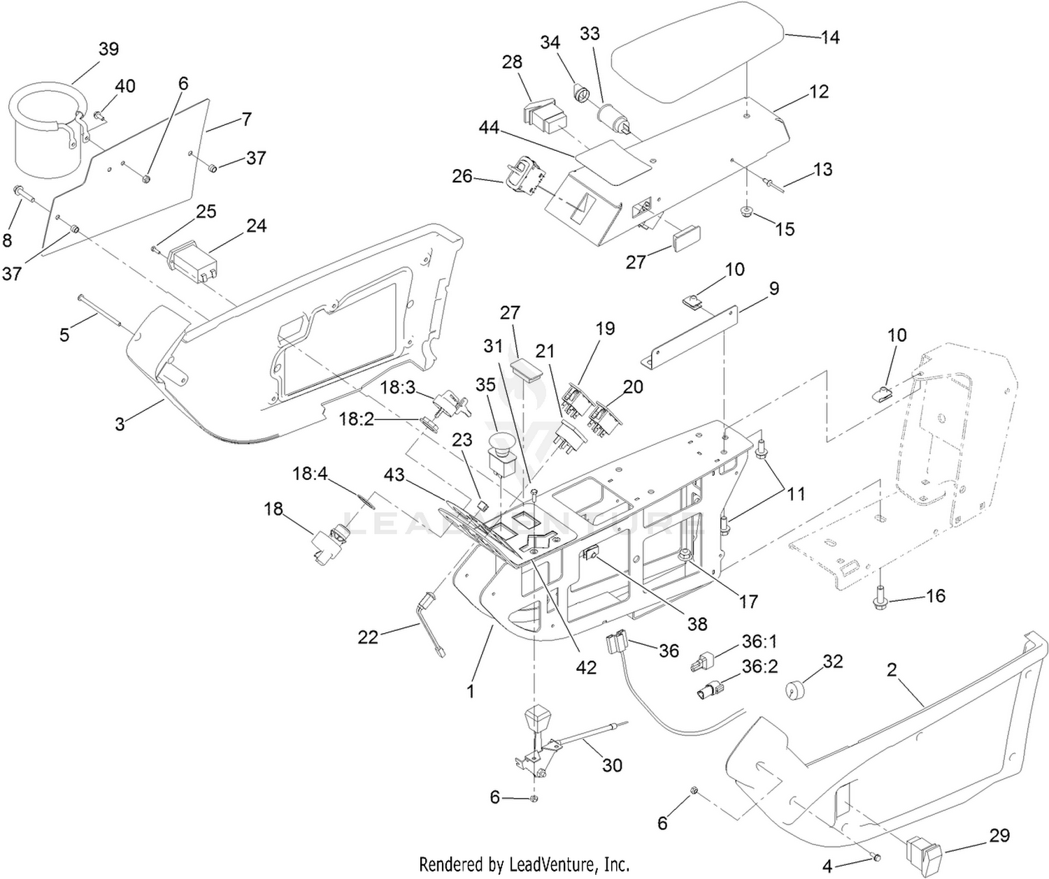 Console and Control Arm Assembly