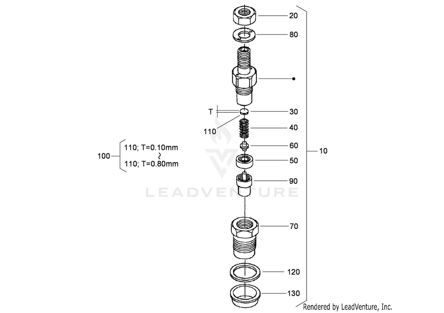 Nozzle Holder Component Assembly
