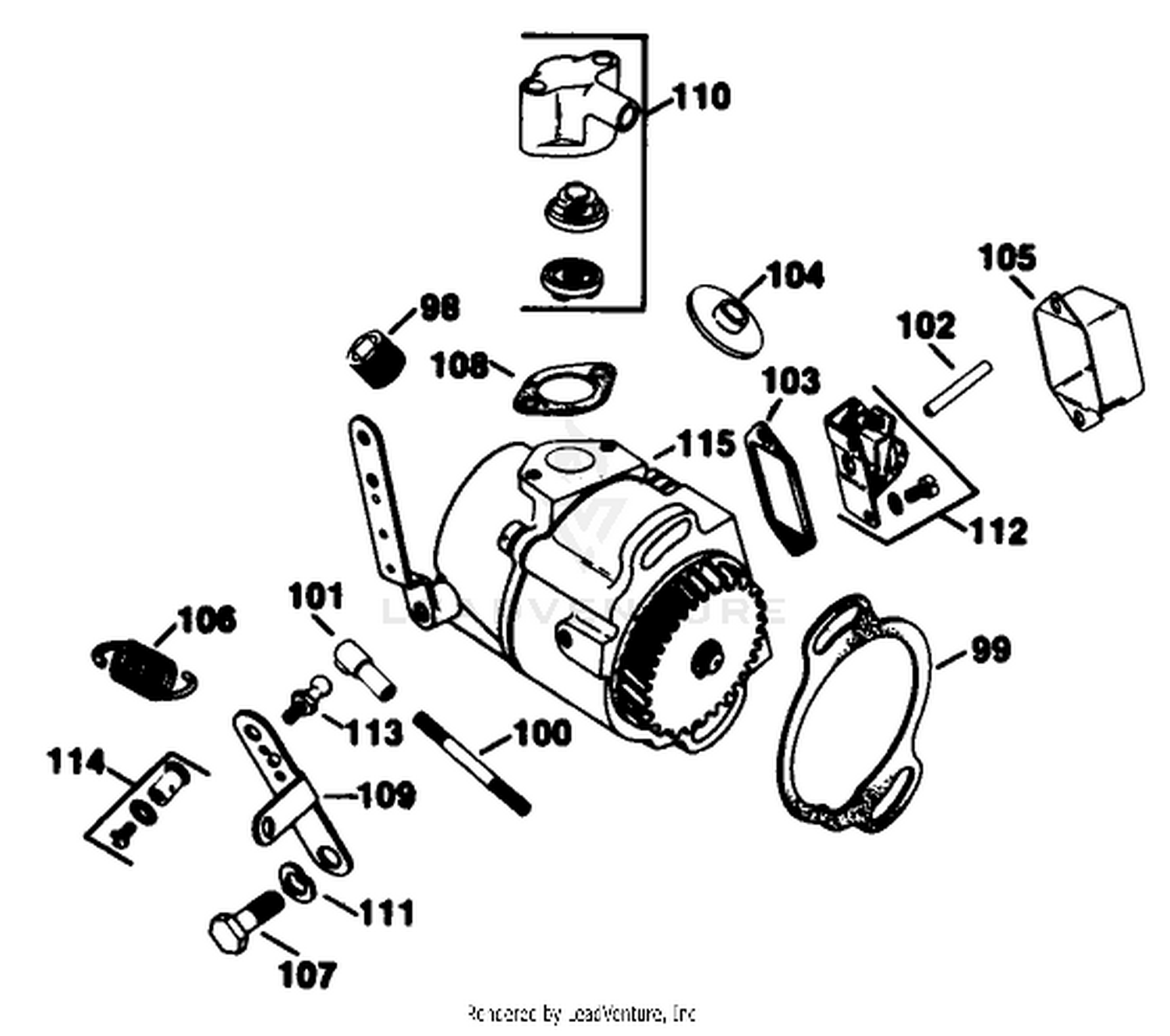 Engine Kohler Model No. K582qs Type No. Ps-36315 (continued) Govenor-Group 17