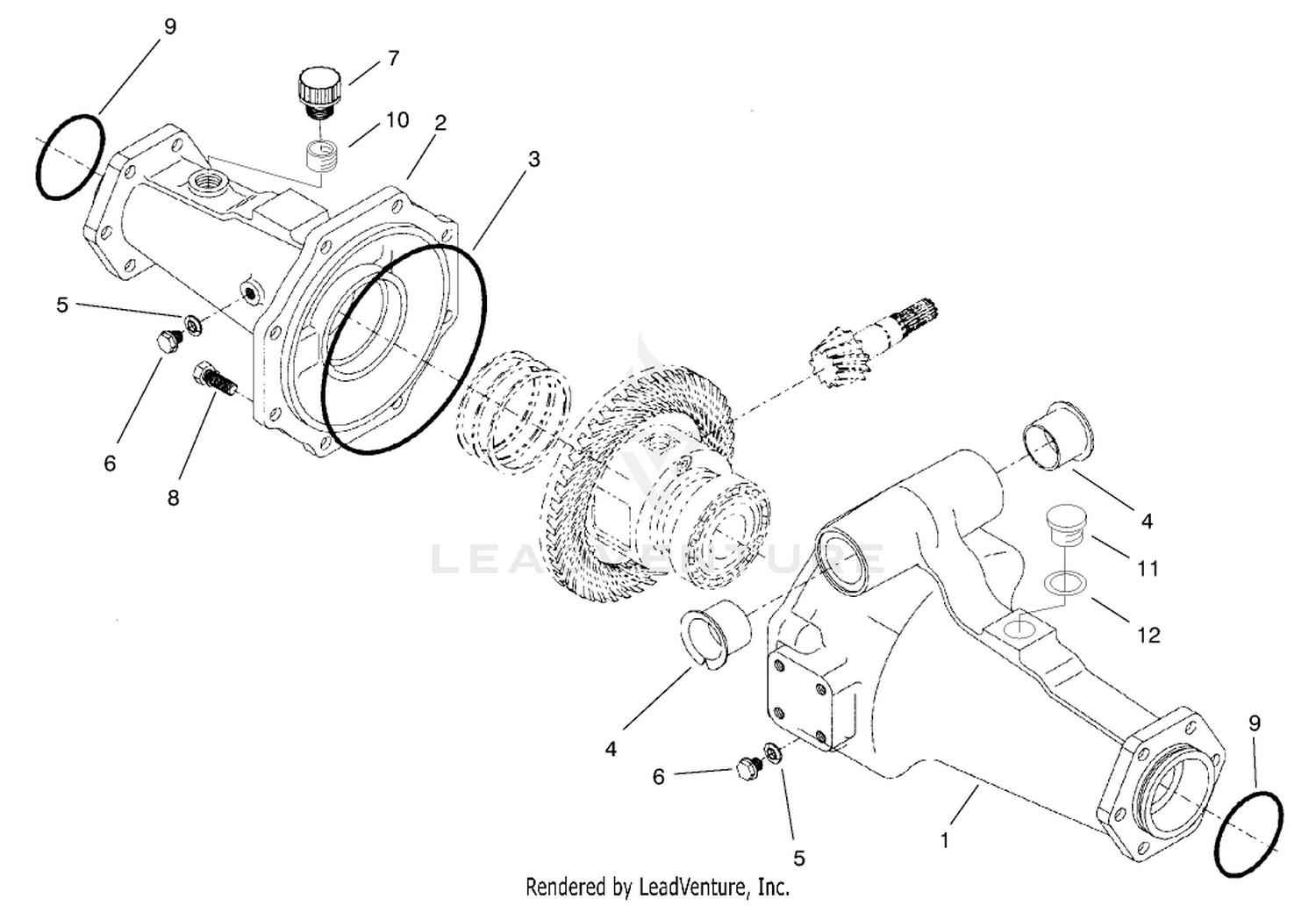 Axle Support Assembly  Rear Axle Assembly No. 100-3784