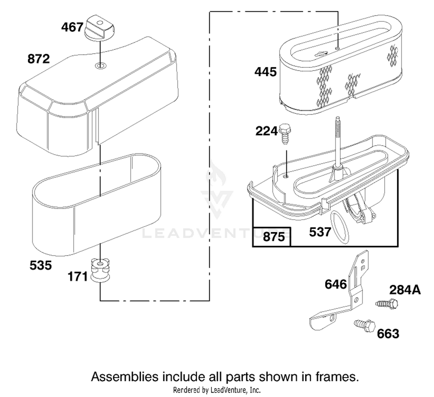 Engine Briggs  Stratton Model 283707-1156-E1 5