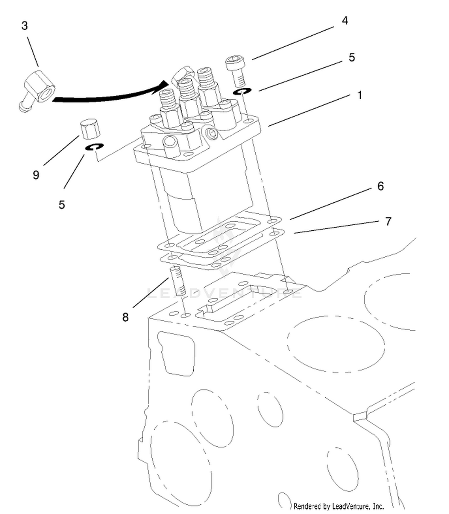 Injection Pump Installation Assembly