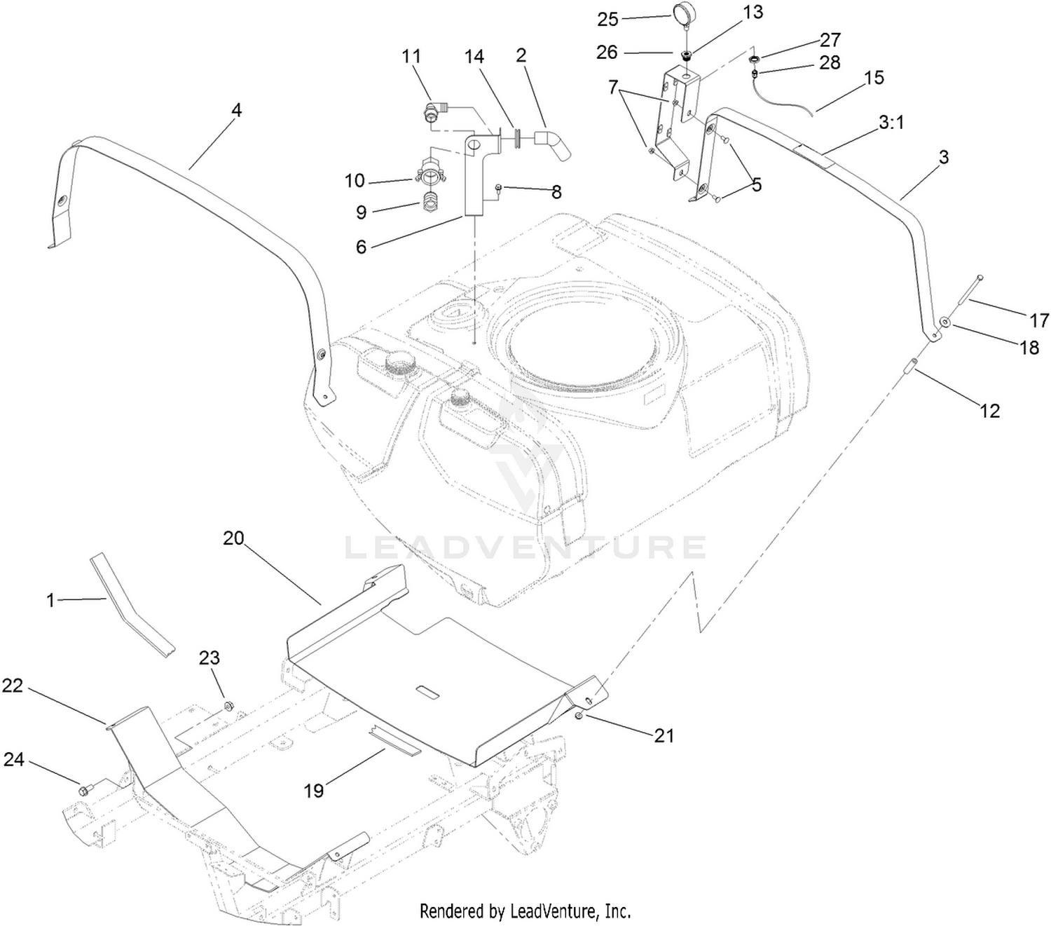 Tank and Saddle Assembly