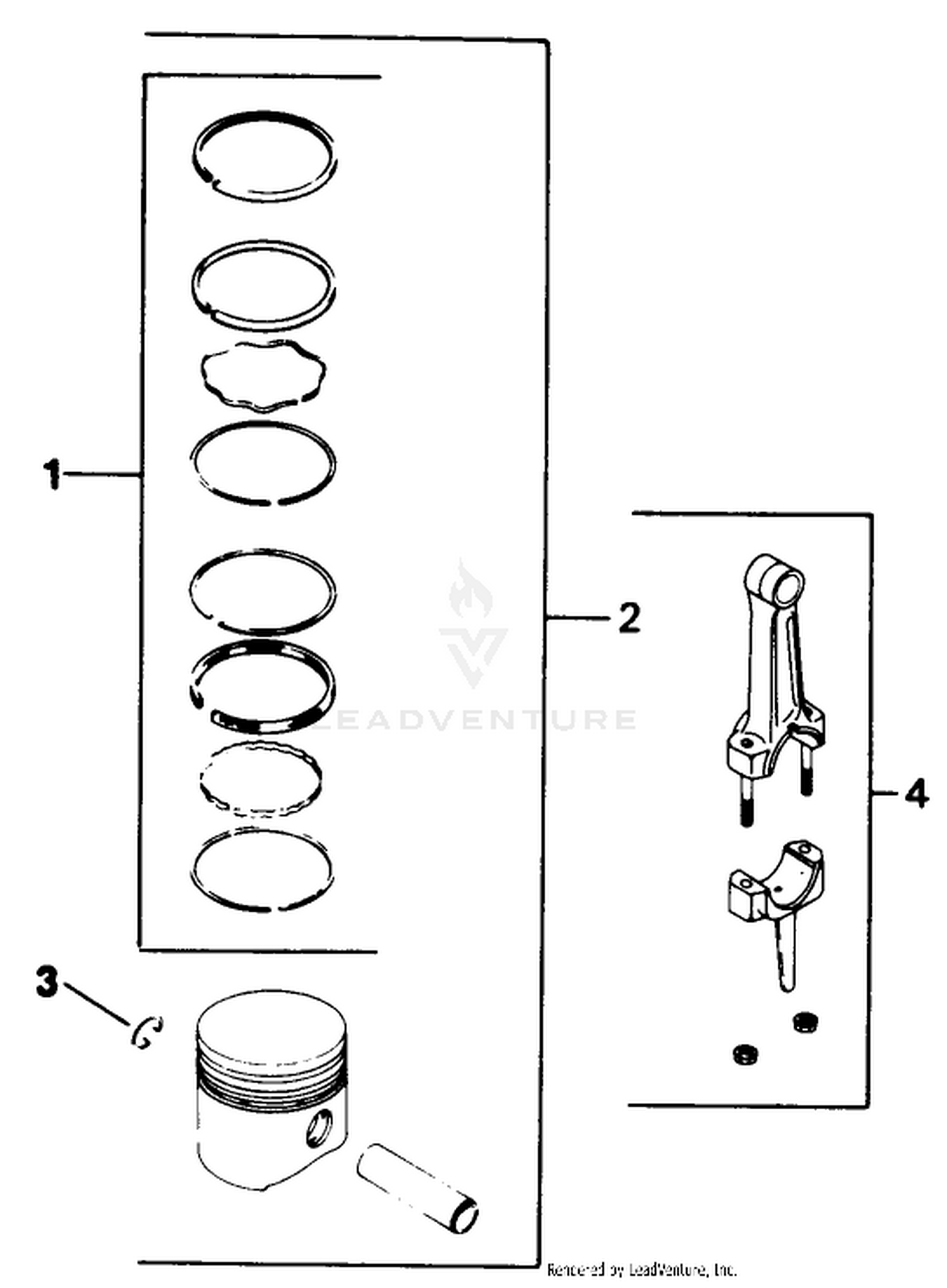 Piston  Rod-Engine Assembly-Kohler Model No. M16s-711533