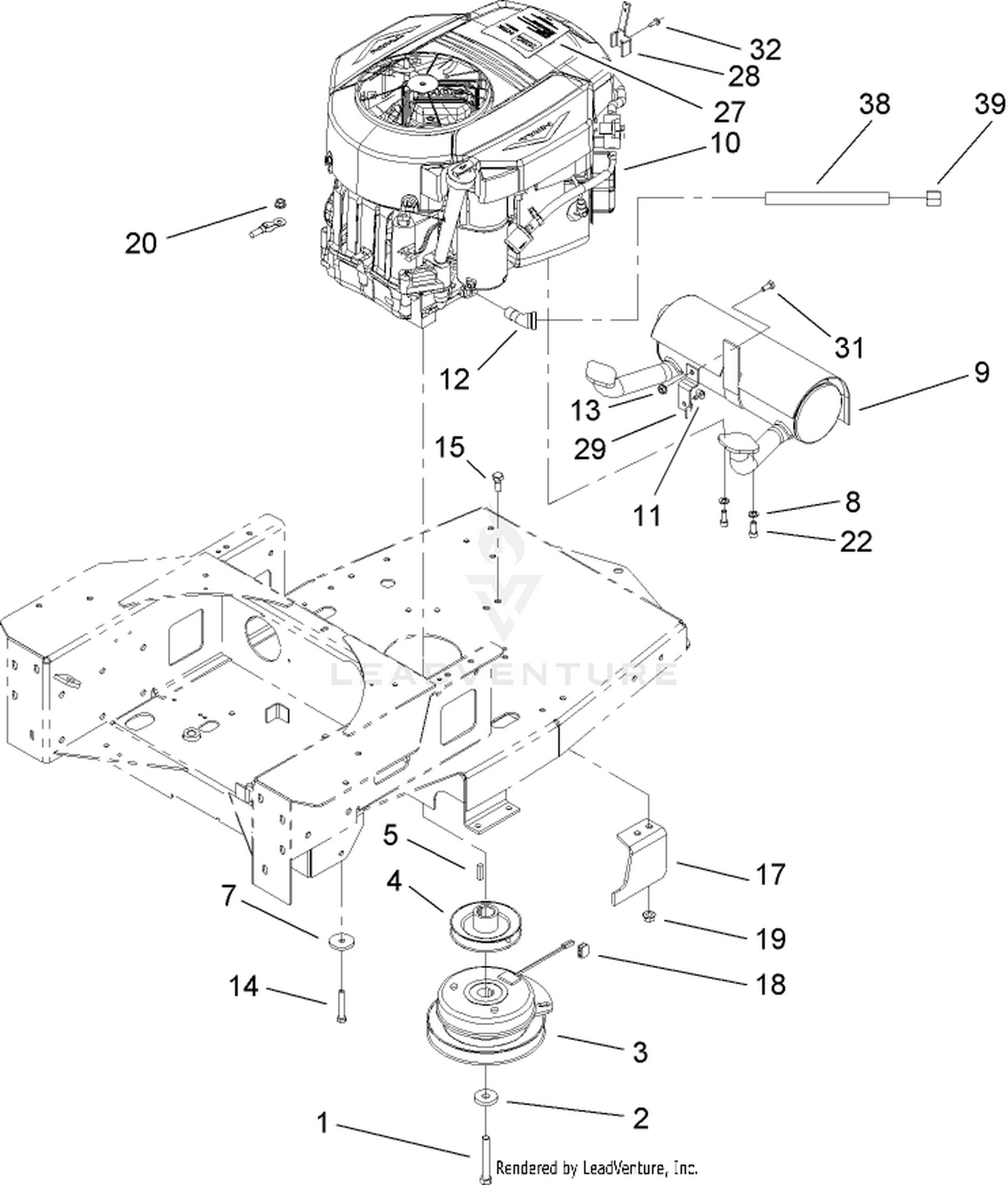 Engine and Clutch Assembly