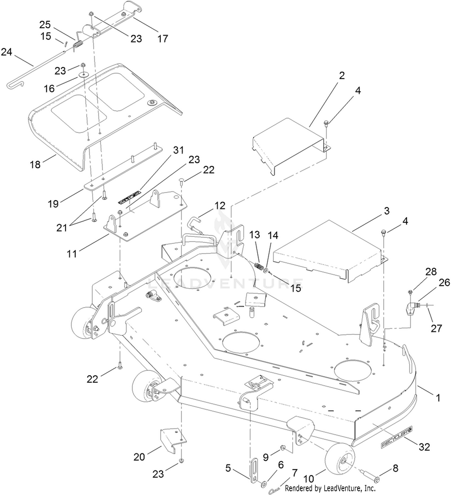 54 Inch Deck Assembly