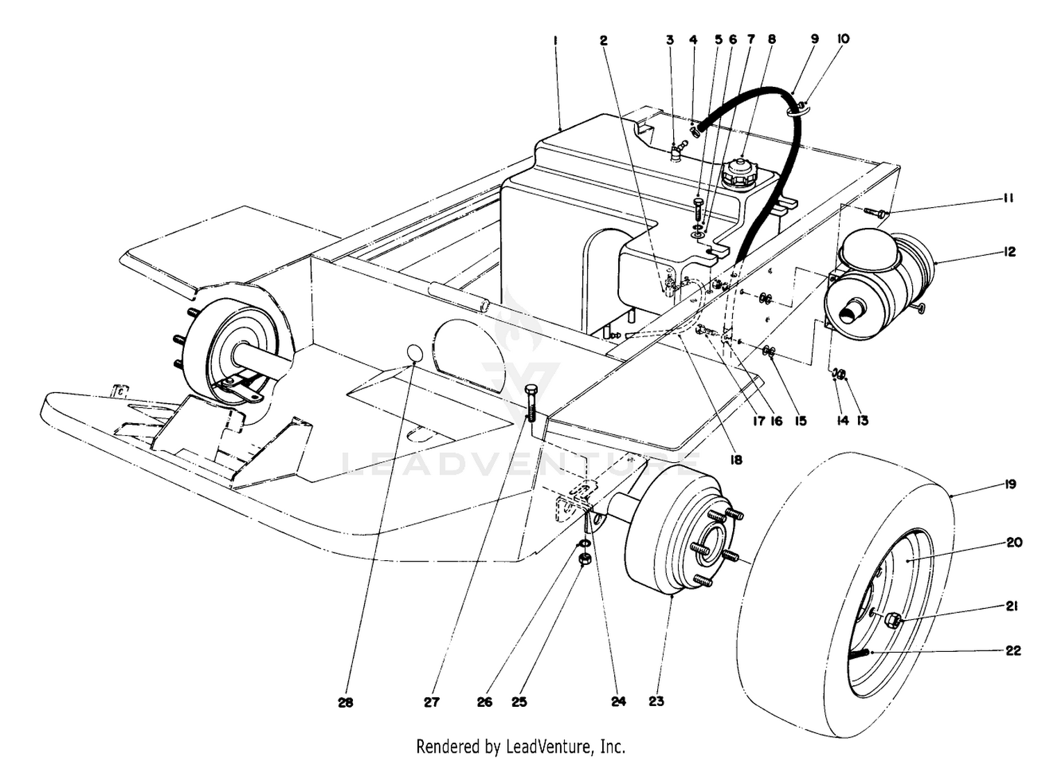 Gas Tank And Air Cleaner Assembly