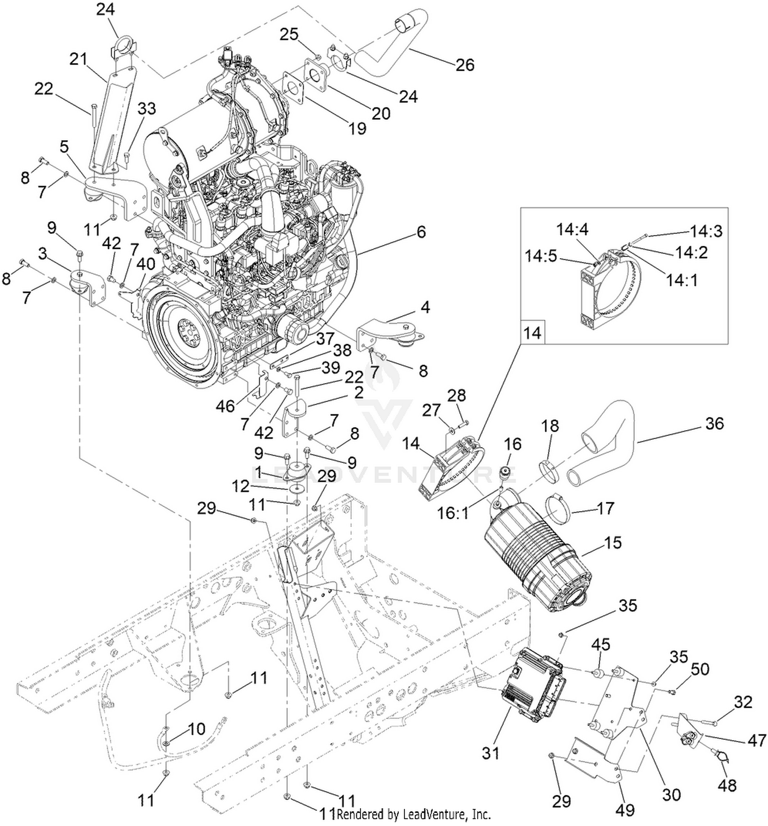 Engine and Air Cleaner Assembly