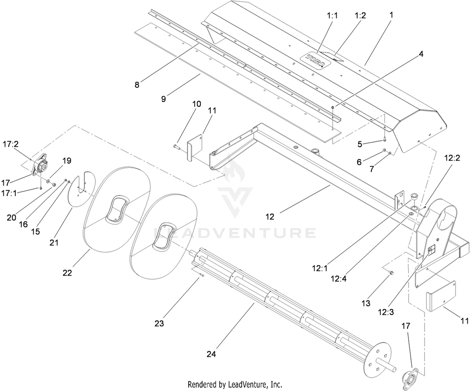 Frame and Brush Element Assembly