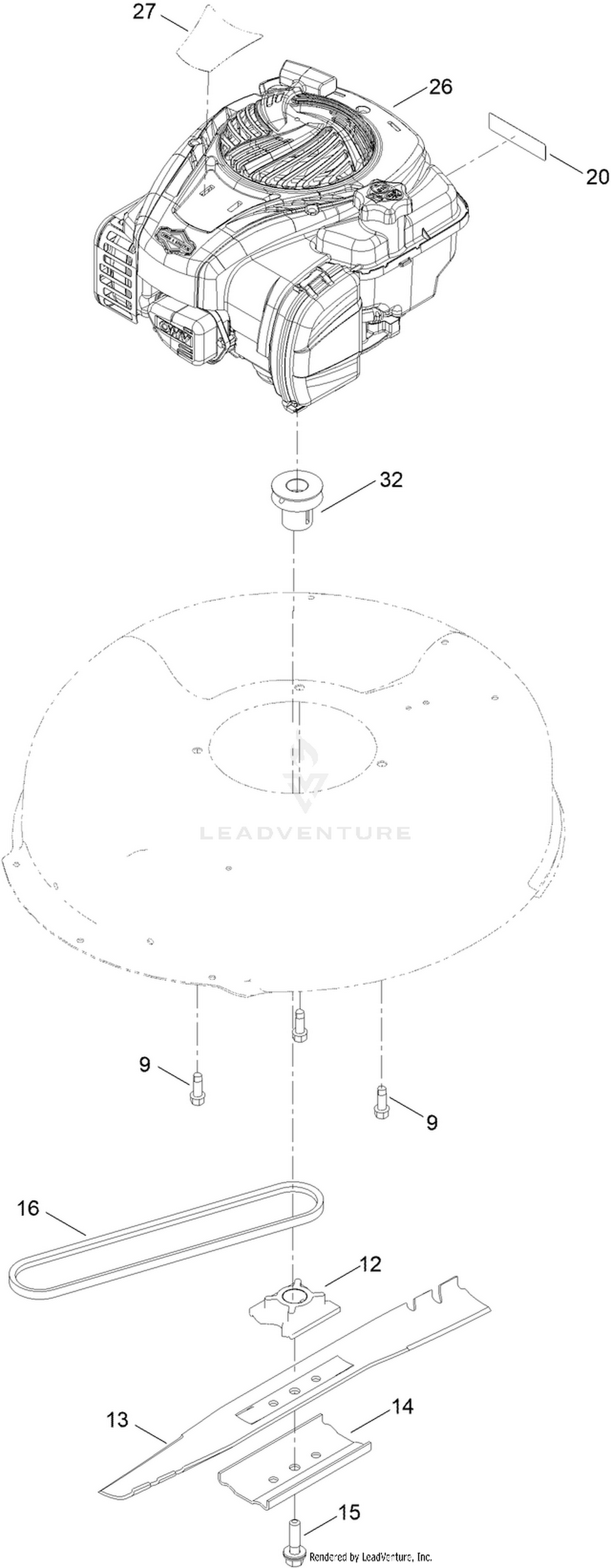Engine and Blade Assembly