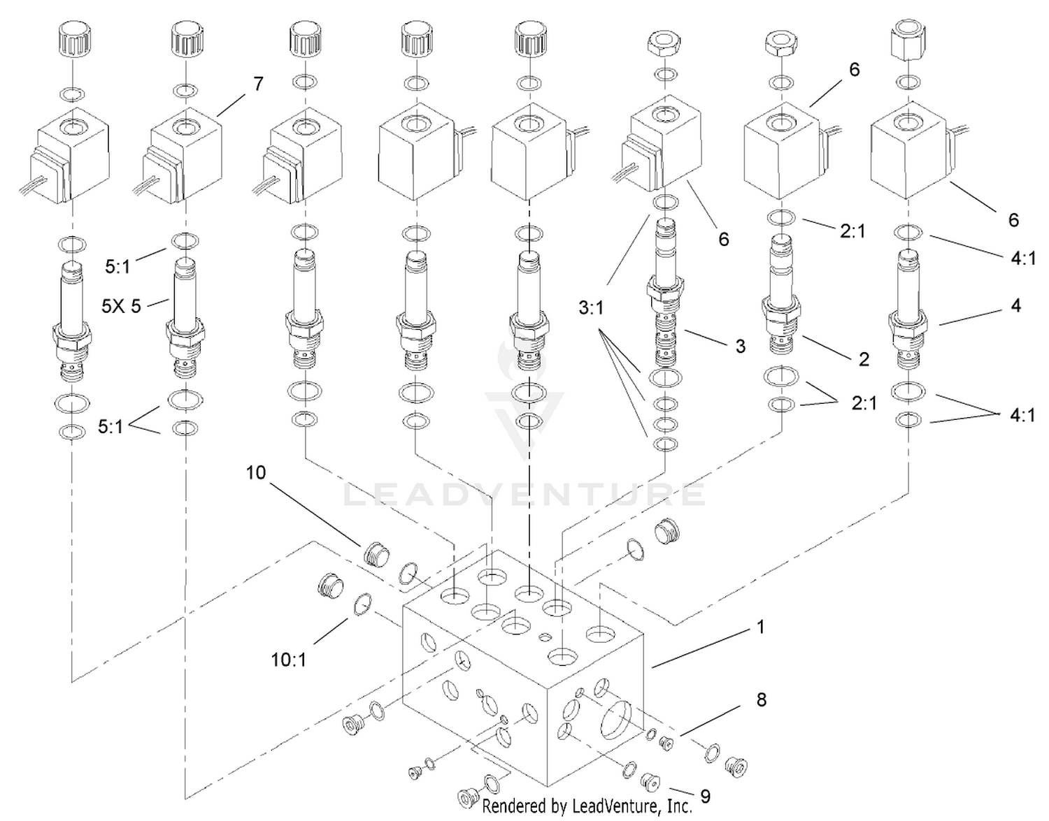 Lift Block Manifold Assembly No. 105-7908