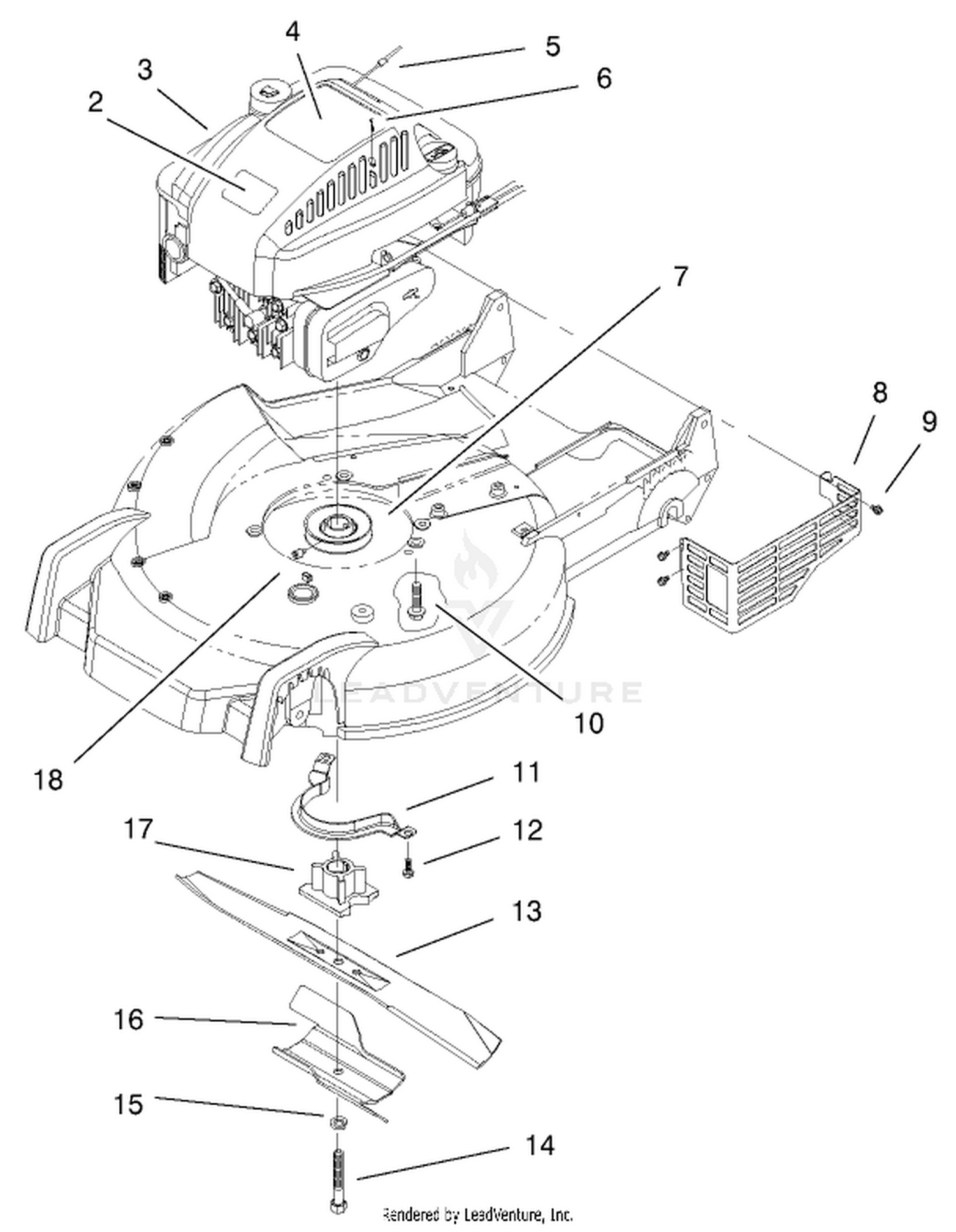 Engine and Blade Assembly